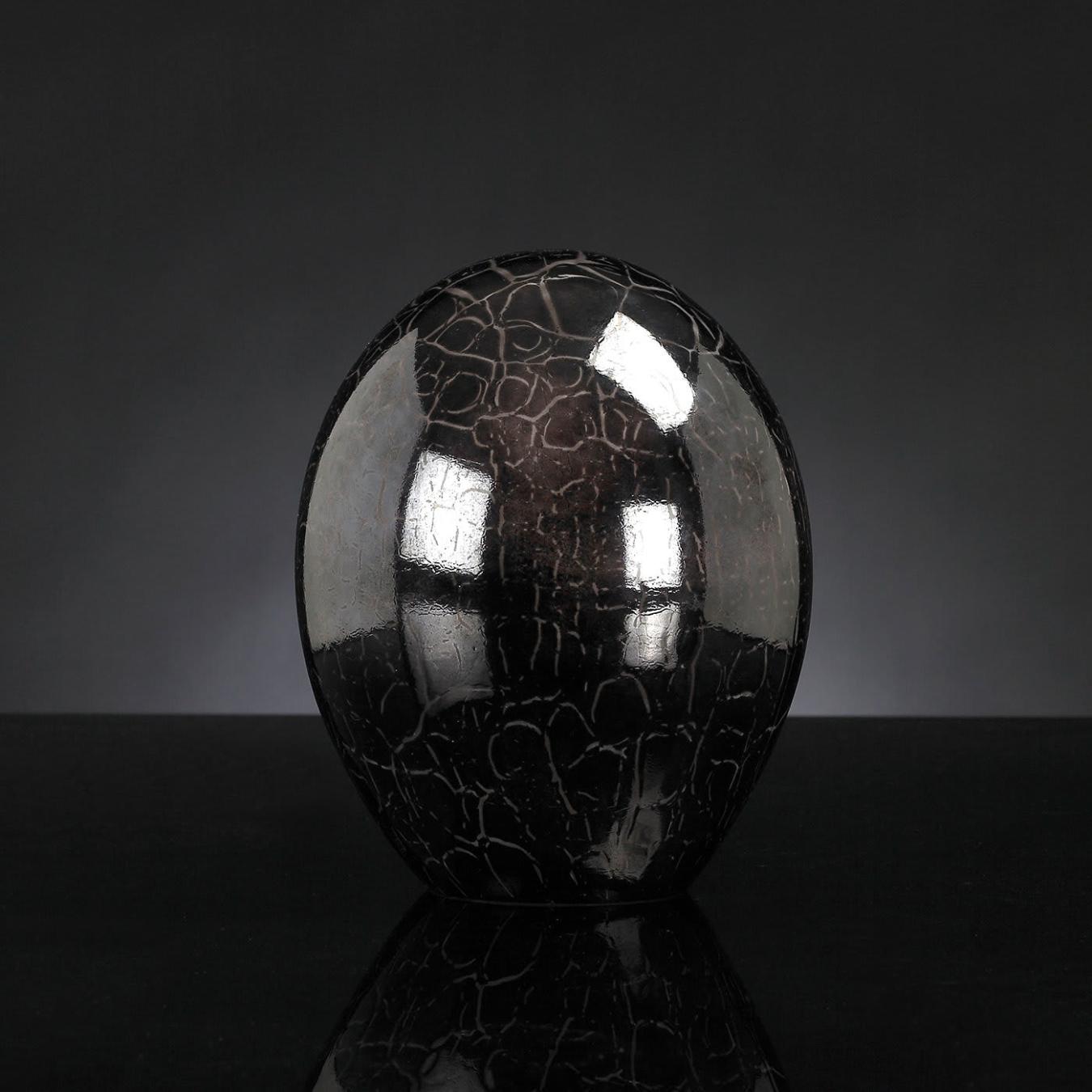 Ovo em Cristal Castanho Escuro