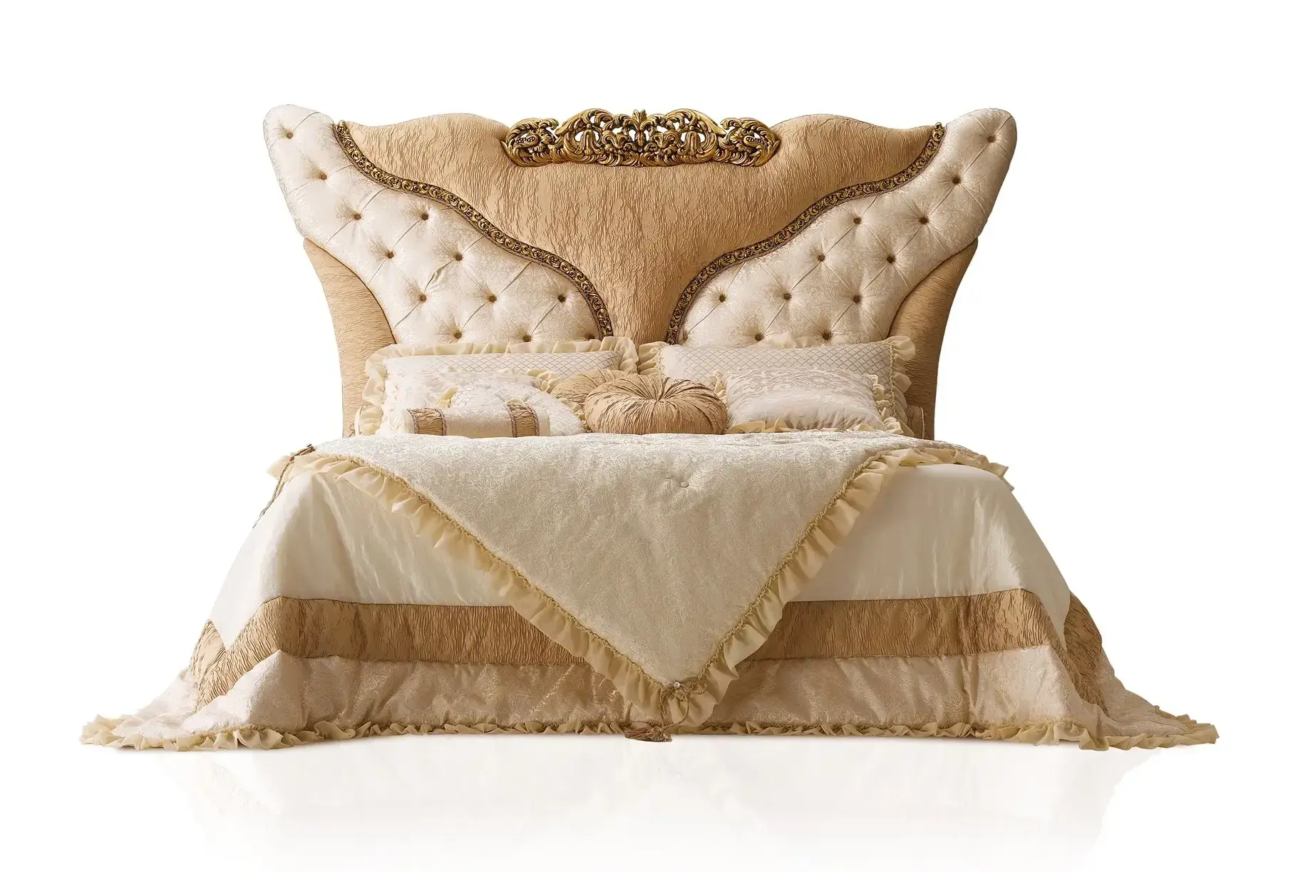Cama Premium com Cabeceira | Tamanho do colchão: 200 × 200 cm
