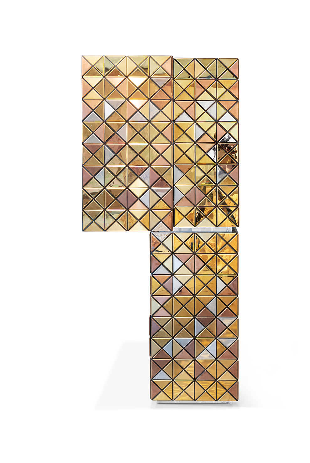 Armário Mosaic II dourado