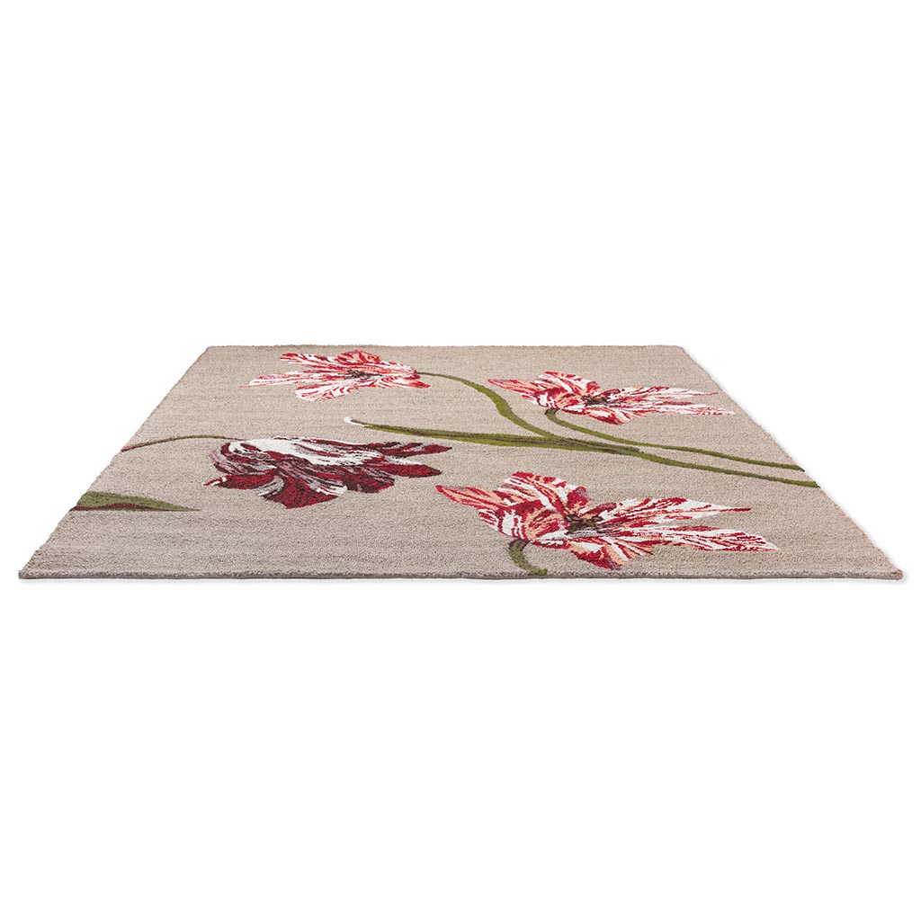 Tapete Exterior Botanical Tulip Bege/Vermelho | Tamanho: 250 × 350 cm