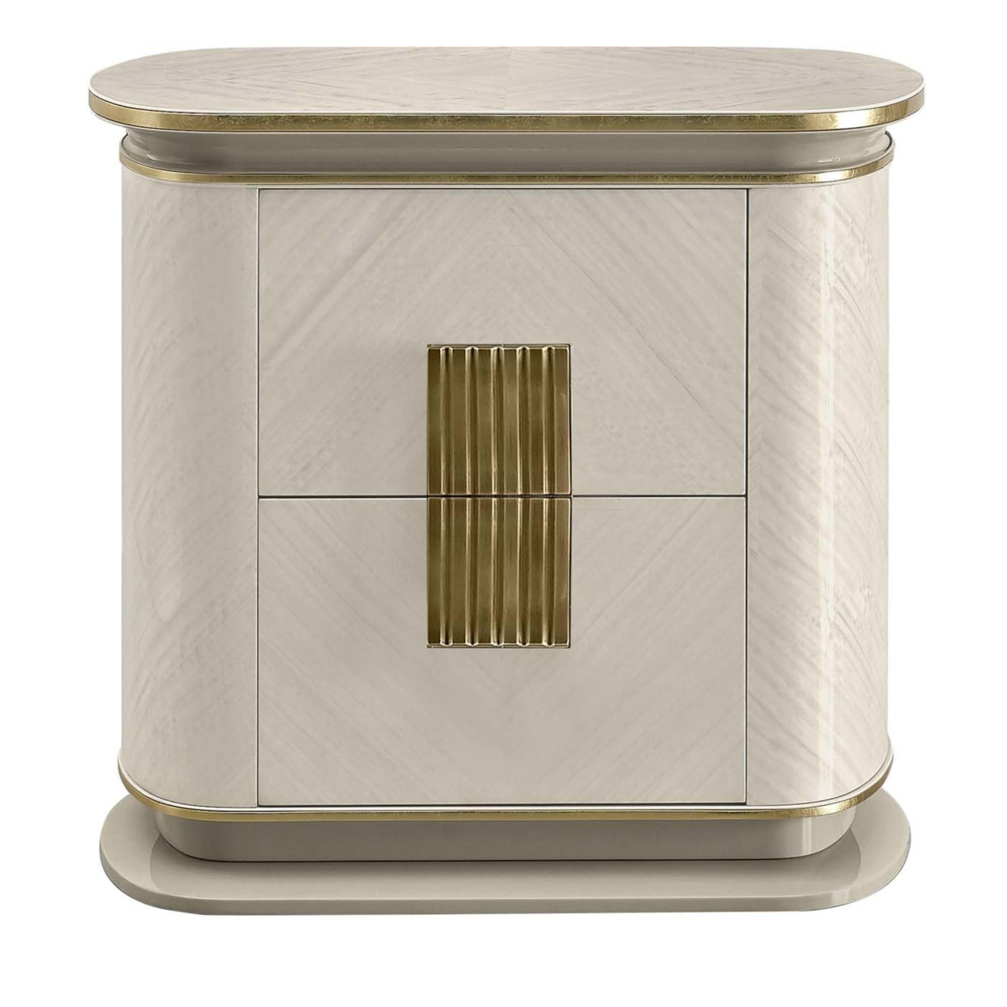 Mesa de Cabeceira Dilan Branca/Dourada