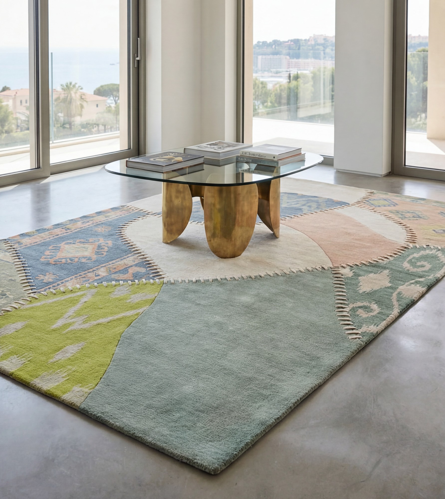 Tapete Textile Fragments Green