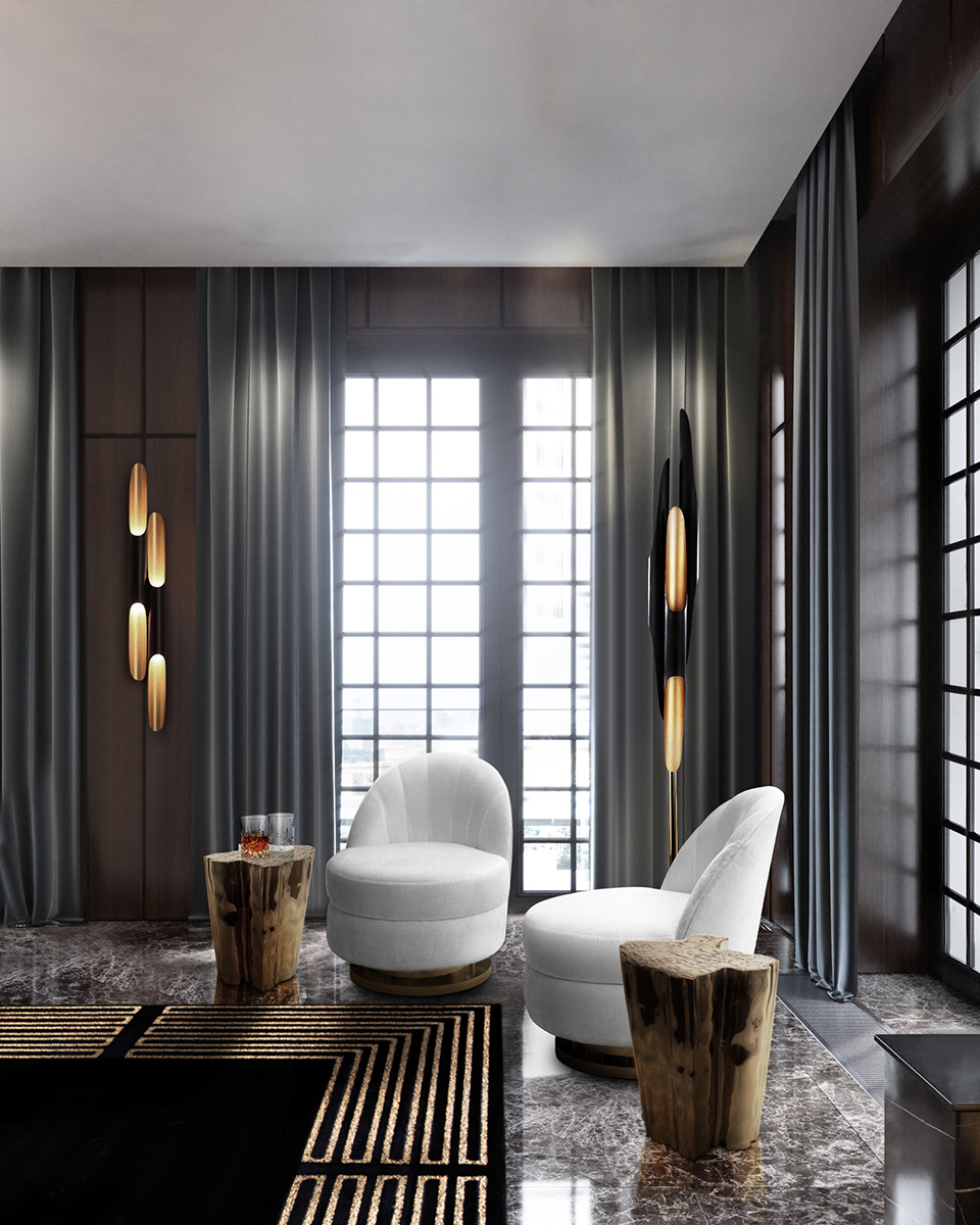 Candeeiro de pé tom profundo - 5