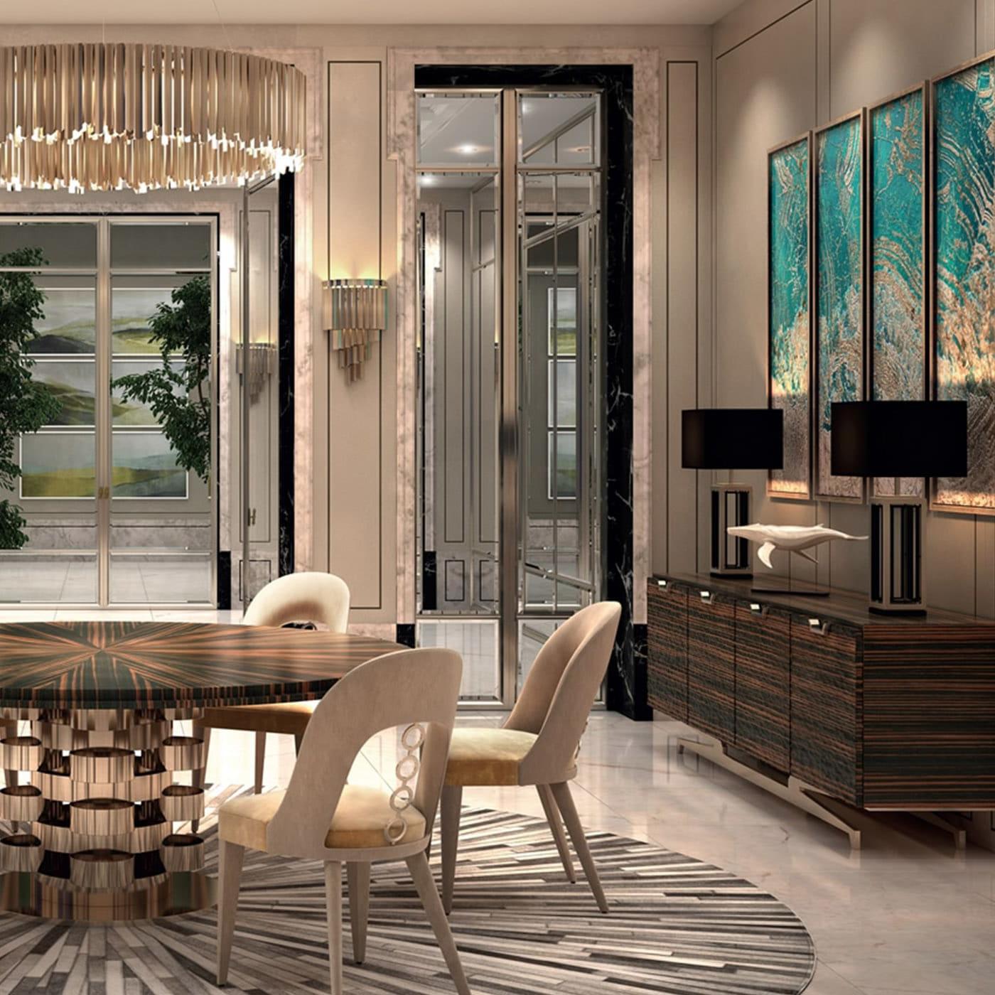 Aparador italiano Wall Street | Acabamento: Folheado brilhante | Dimensões: L 250 × P 53 × A 78 cm
