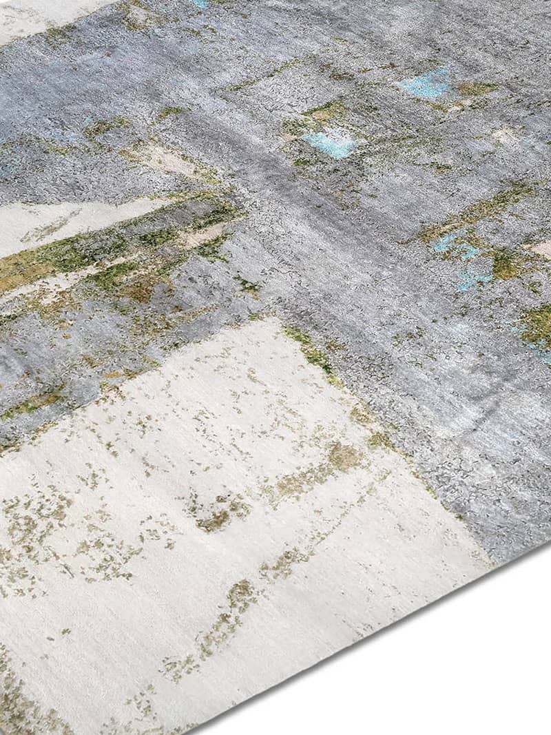 Tapete Green Rust Tecido à Mão | Tamanho: 365 × 457 cm