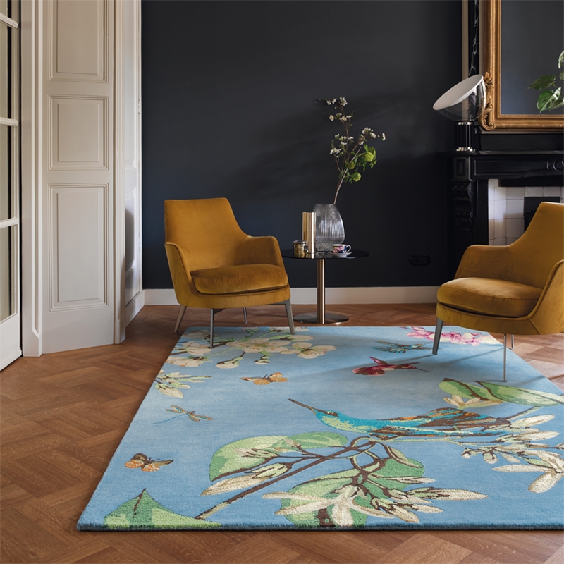 Tapete Hummingbird Azul | Tamanho: 120 × 180 cm