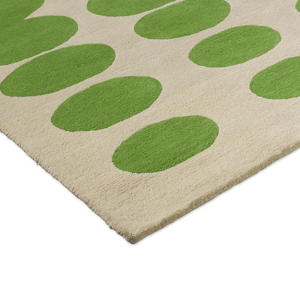 Tapete Optical Oval Green/Cream