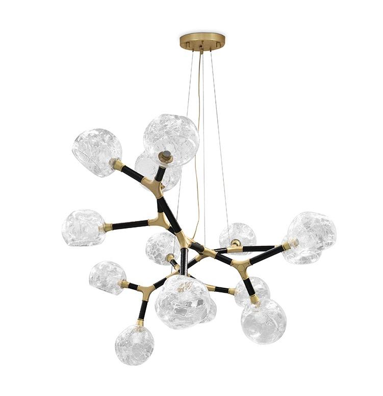 Candeeiro suspenso grande irregular multi-sombra