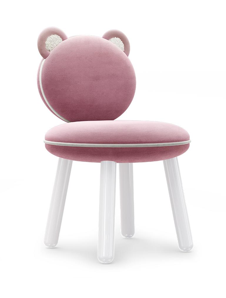 Cadeira infantil Fluffy Bear rosa