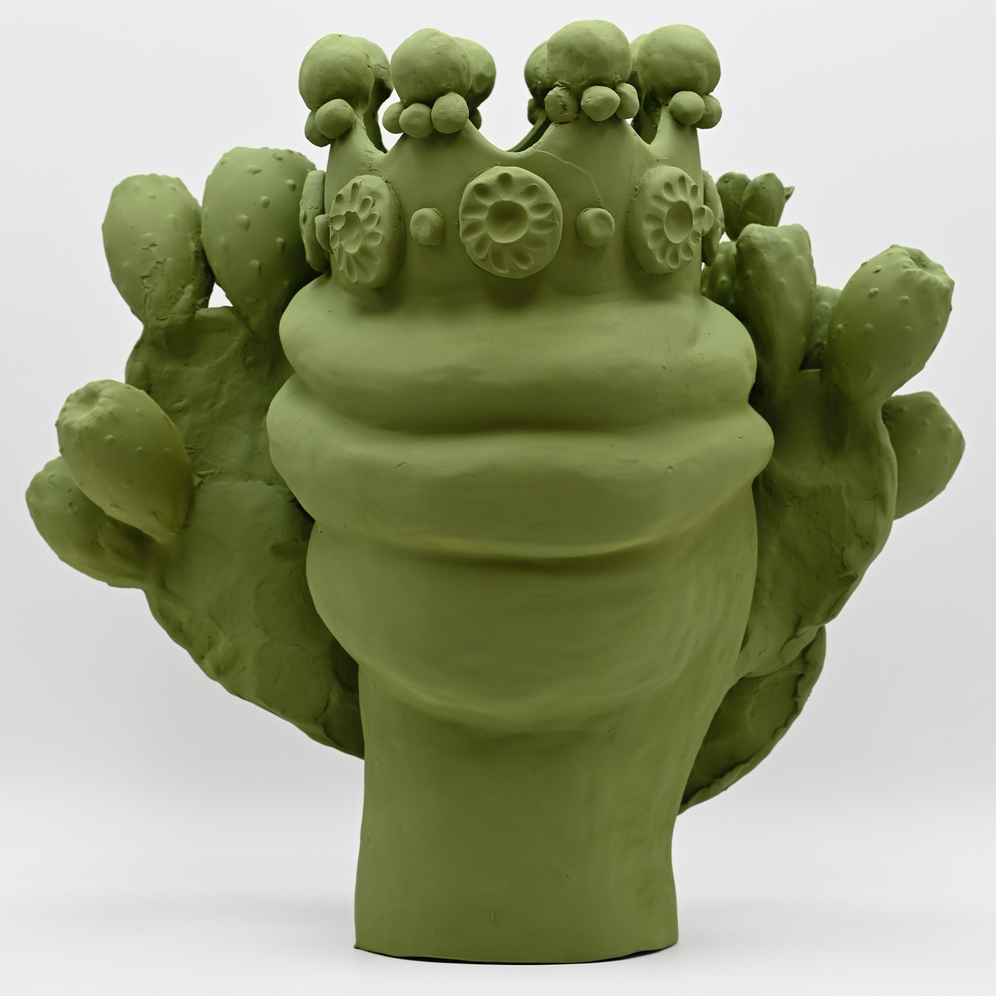 Escultura artesanal Moor's Head verde