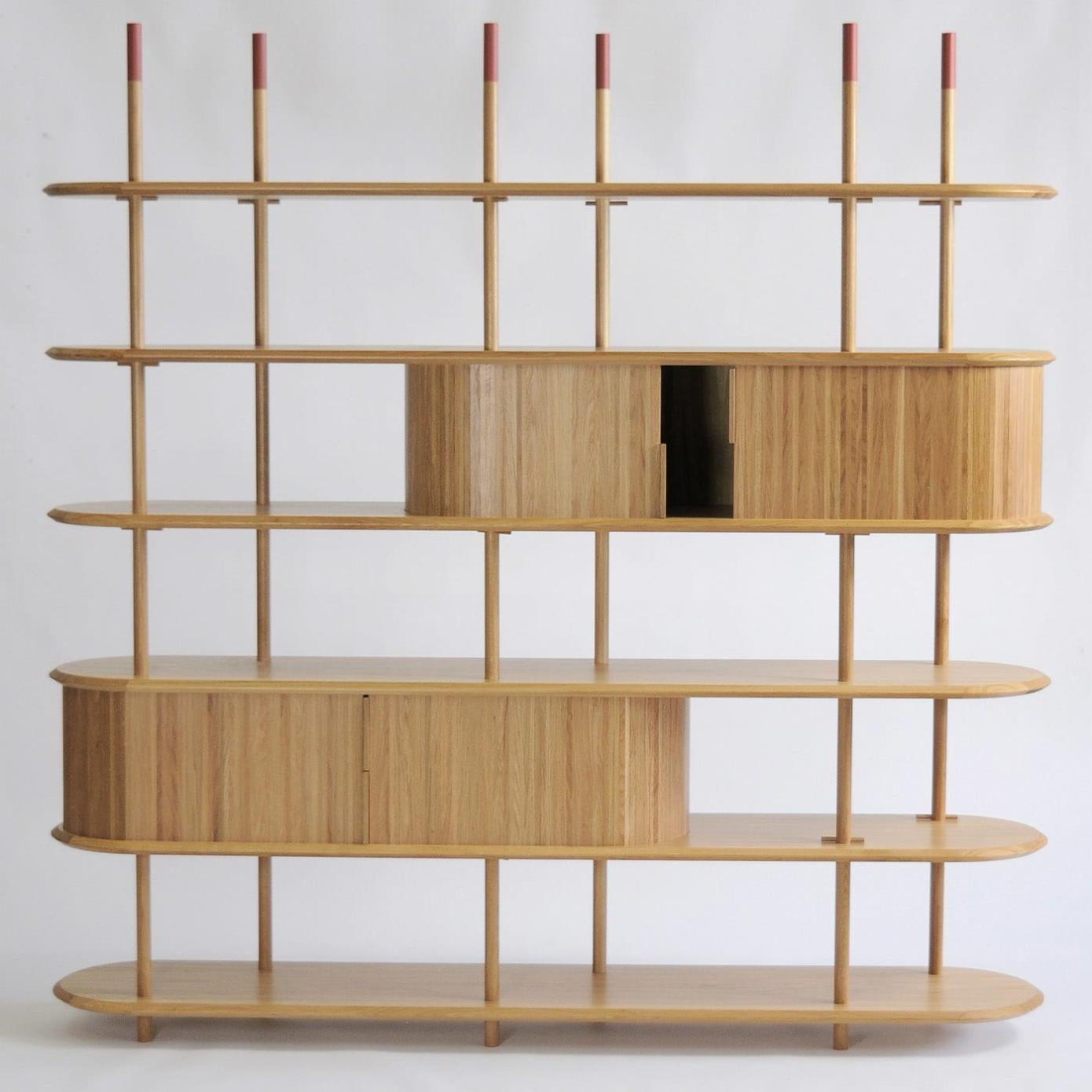 Estante Modular Moderna em Carvalho