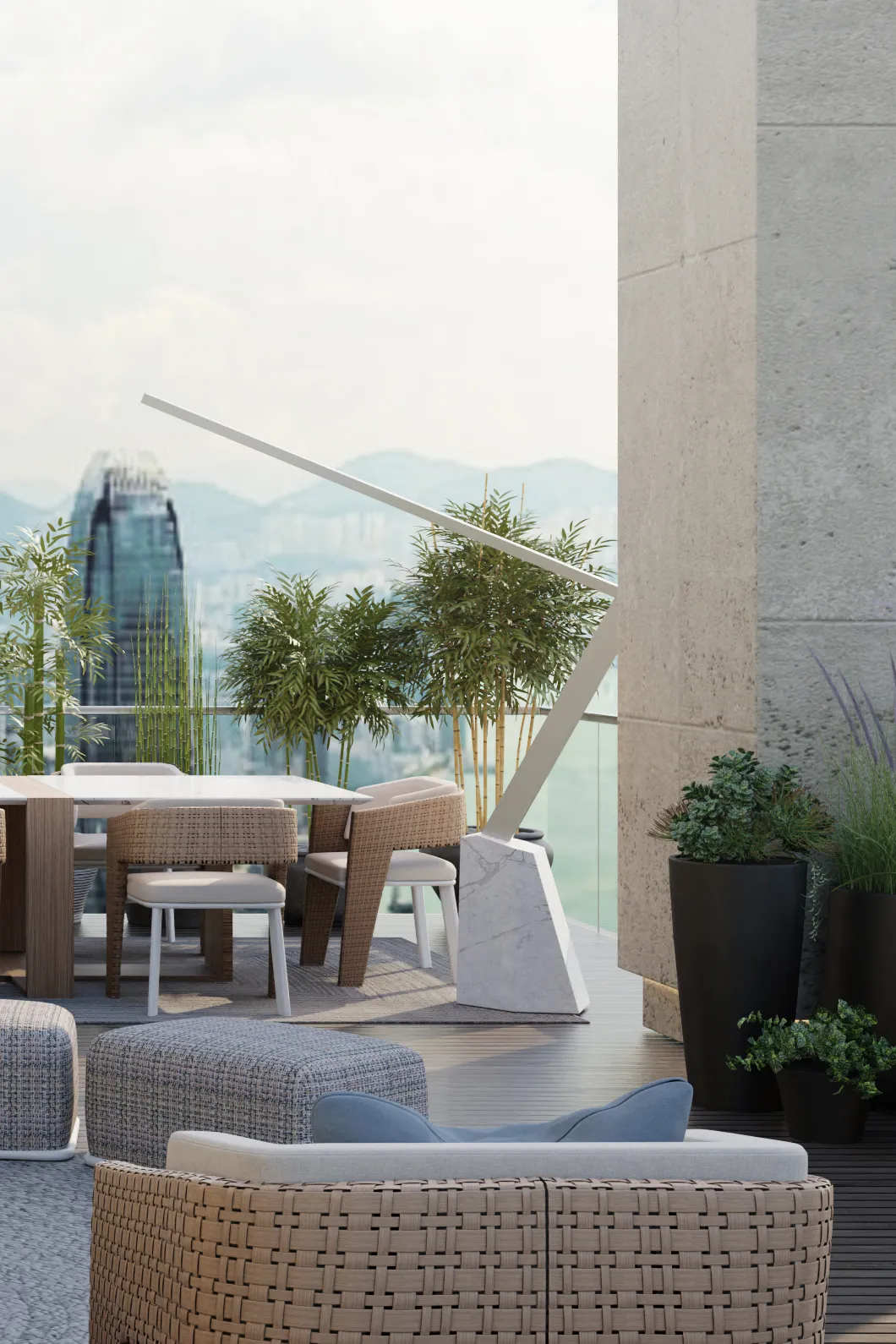 Candeeiro de pé exterior Horizon