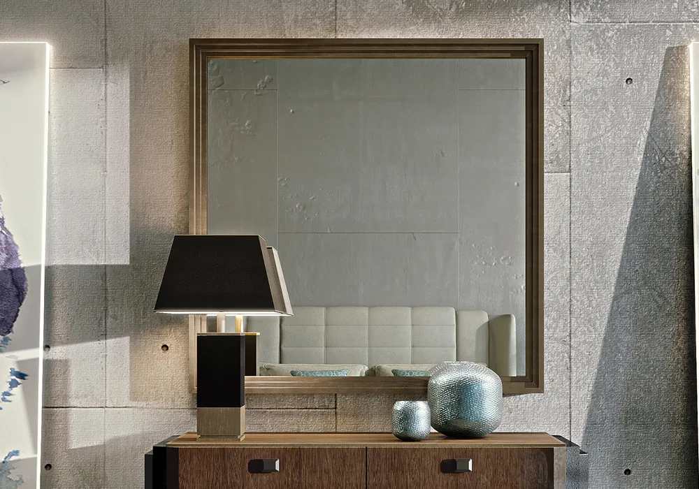 Espelho moldura madeira