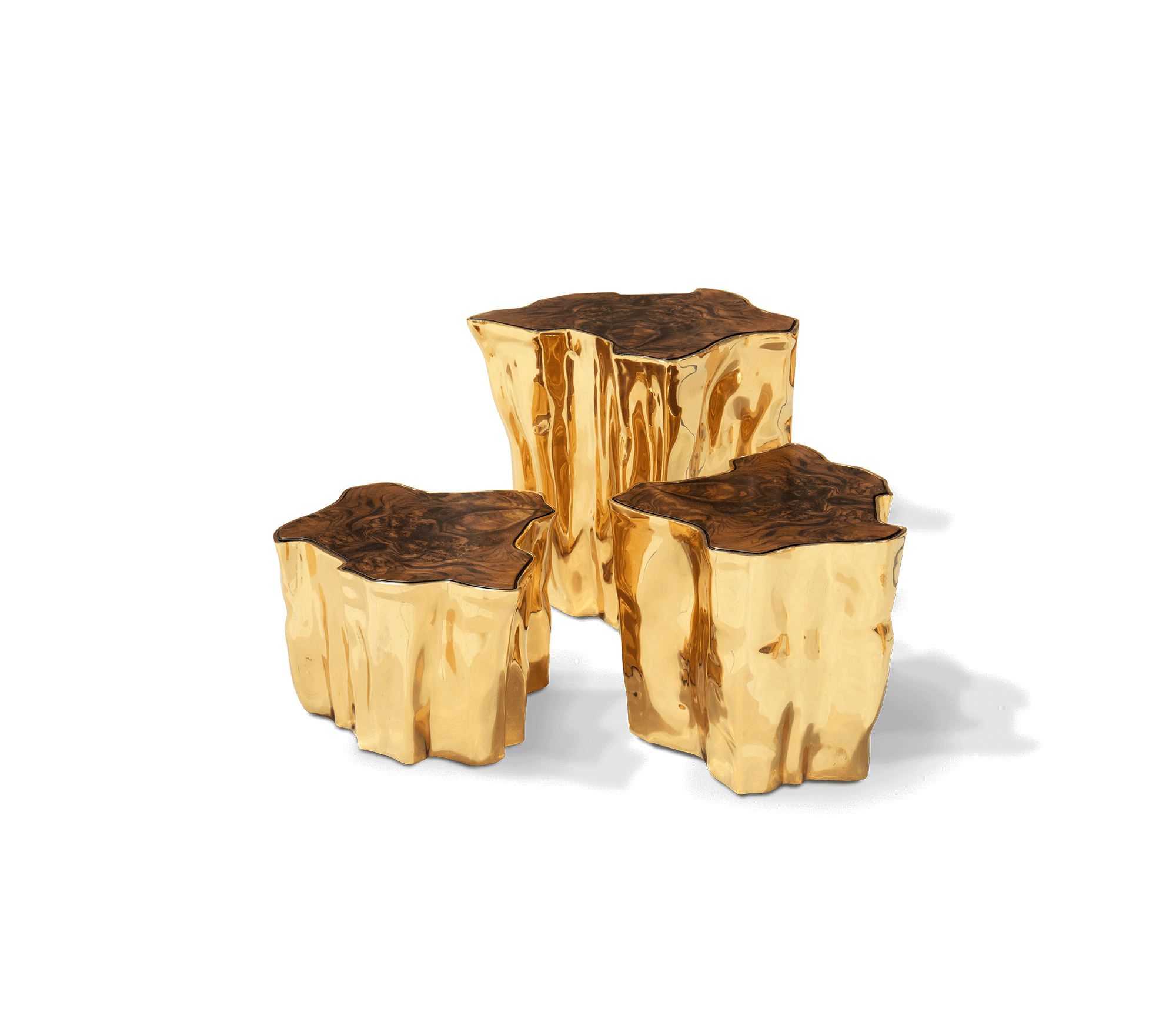 Mesa de Centro Acabamento Nogueira Série Paradise