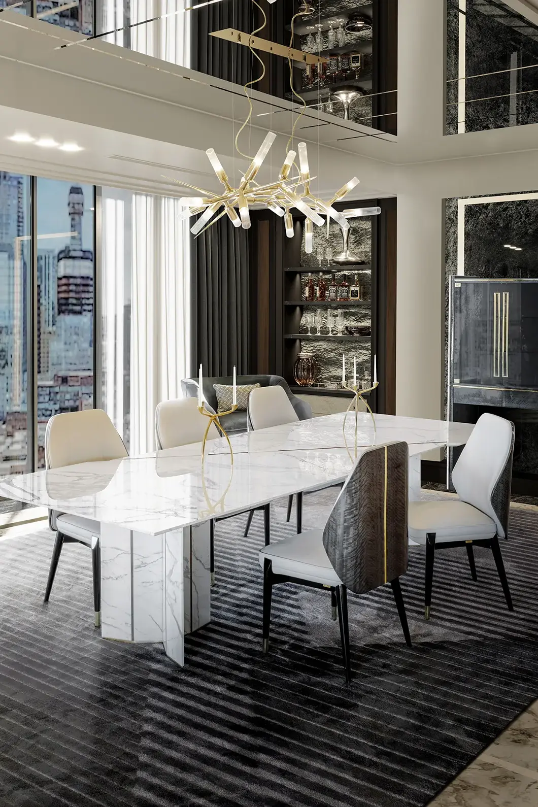 Candeeiro suspenso aresta cristal - 1