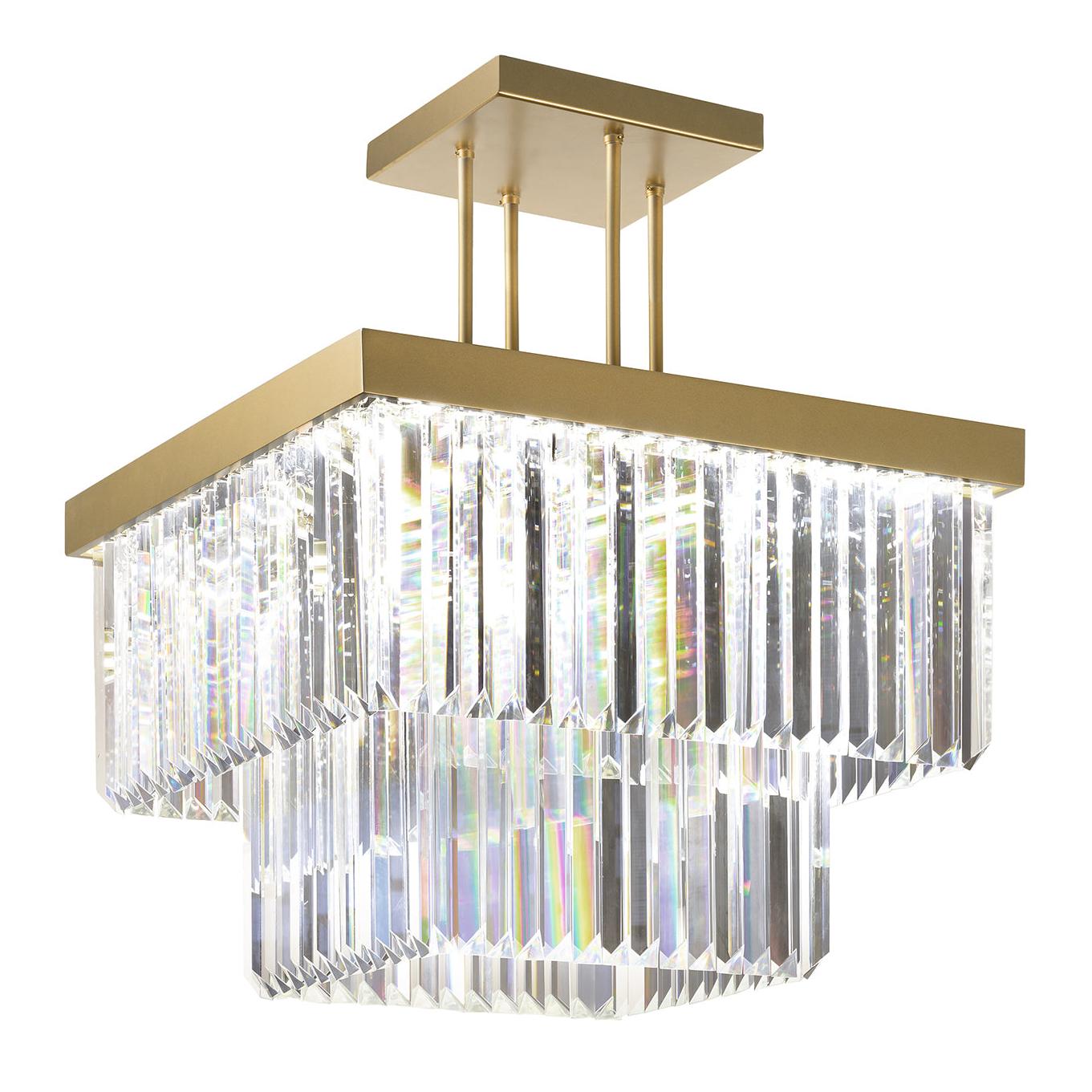 Lustre Quadrado de Cristal