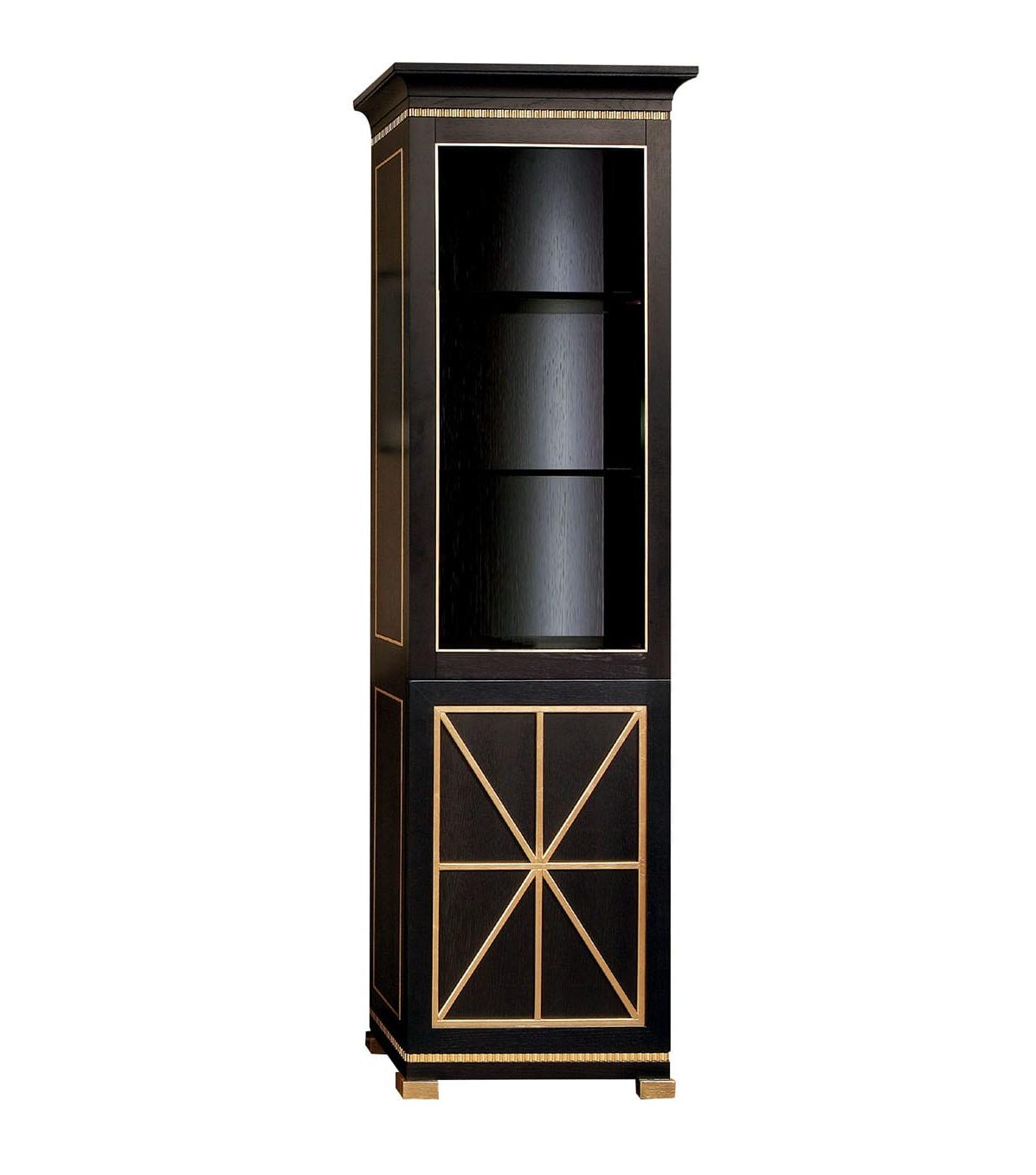 Vitrine Alta em Madeira Lacada a Preto