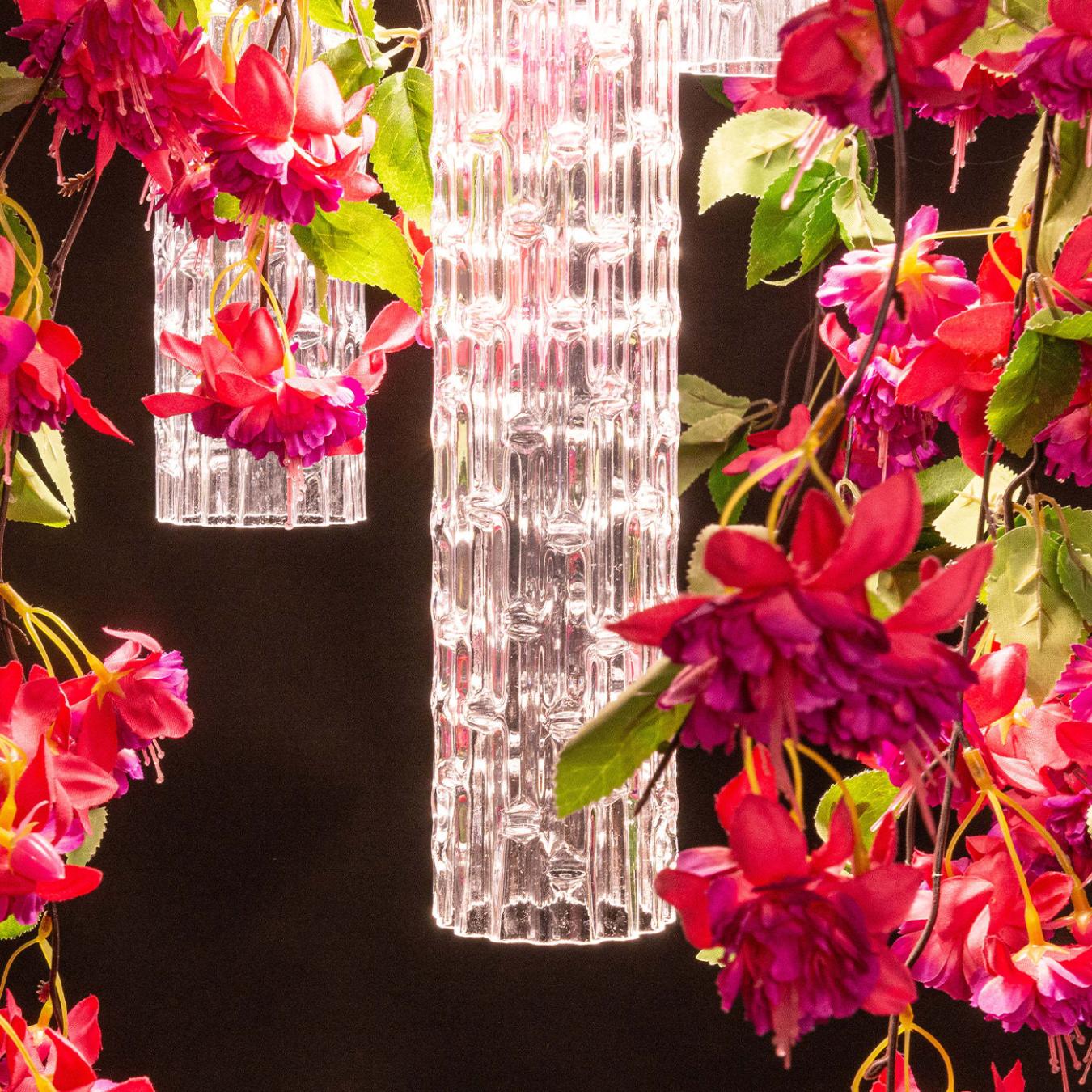 Lustre Pequeno Pink Cascade