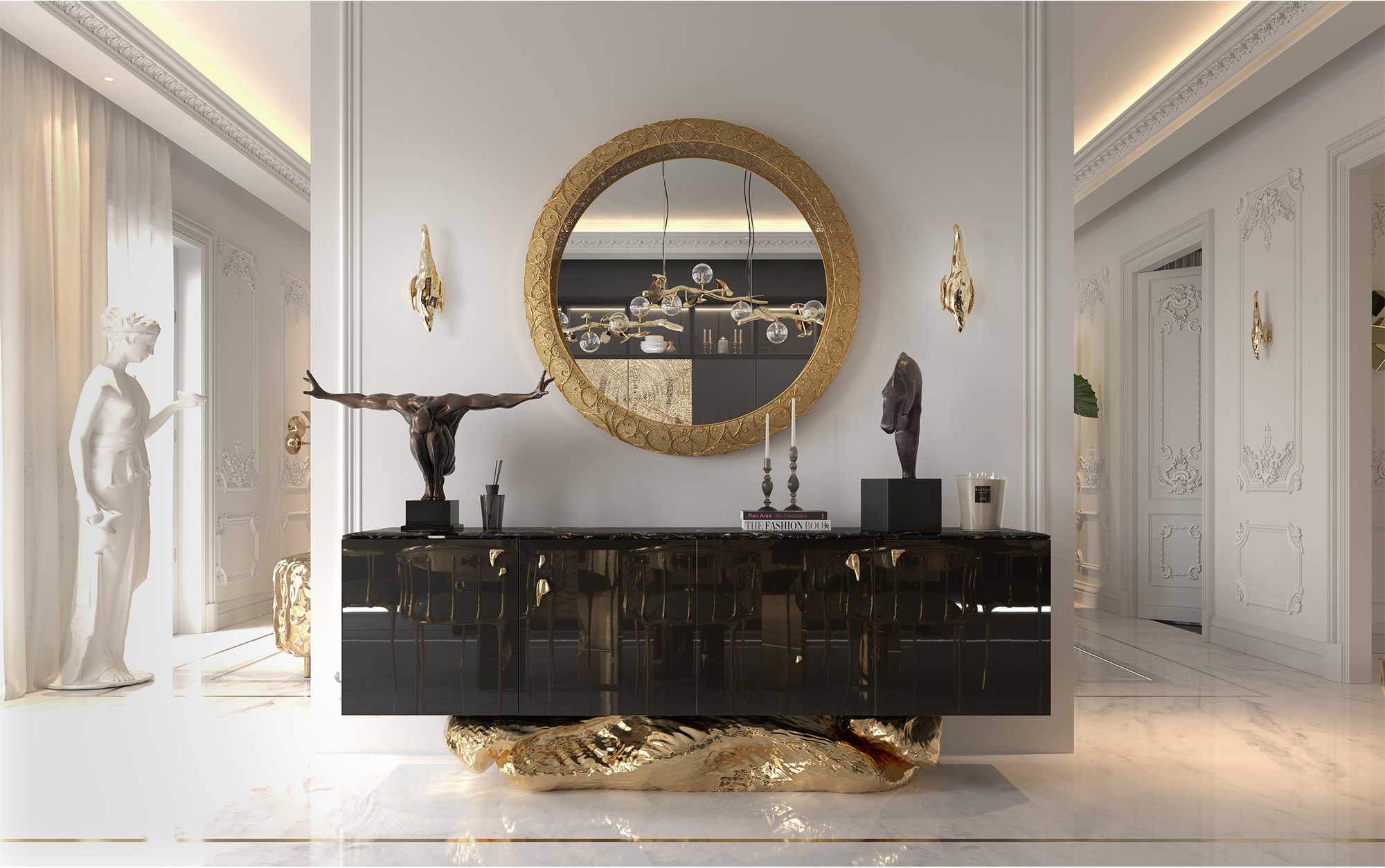 Espelho filigrana coroa