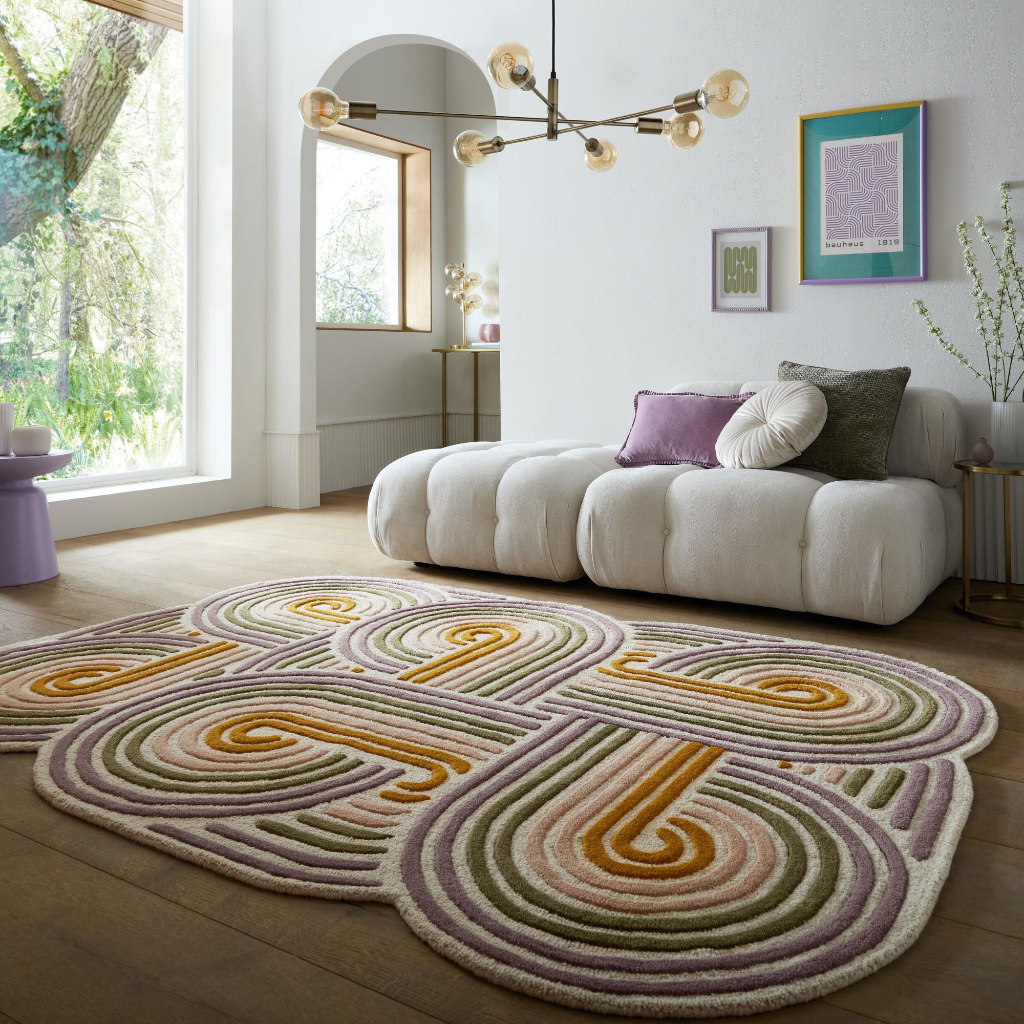 Tapete Espiral Enrolada Verde