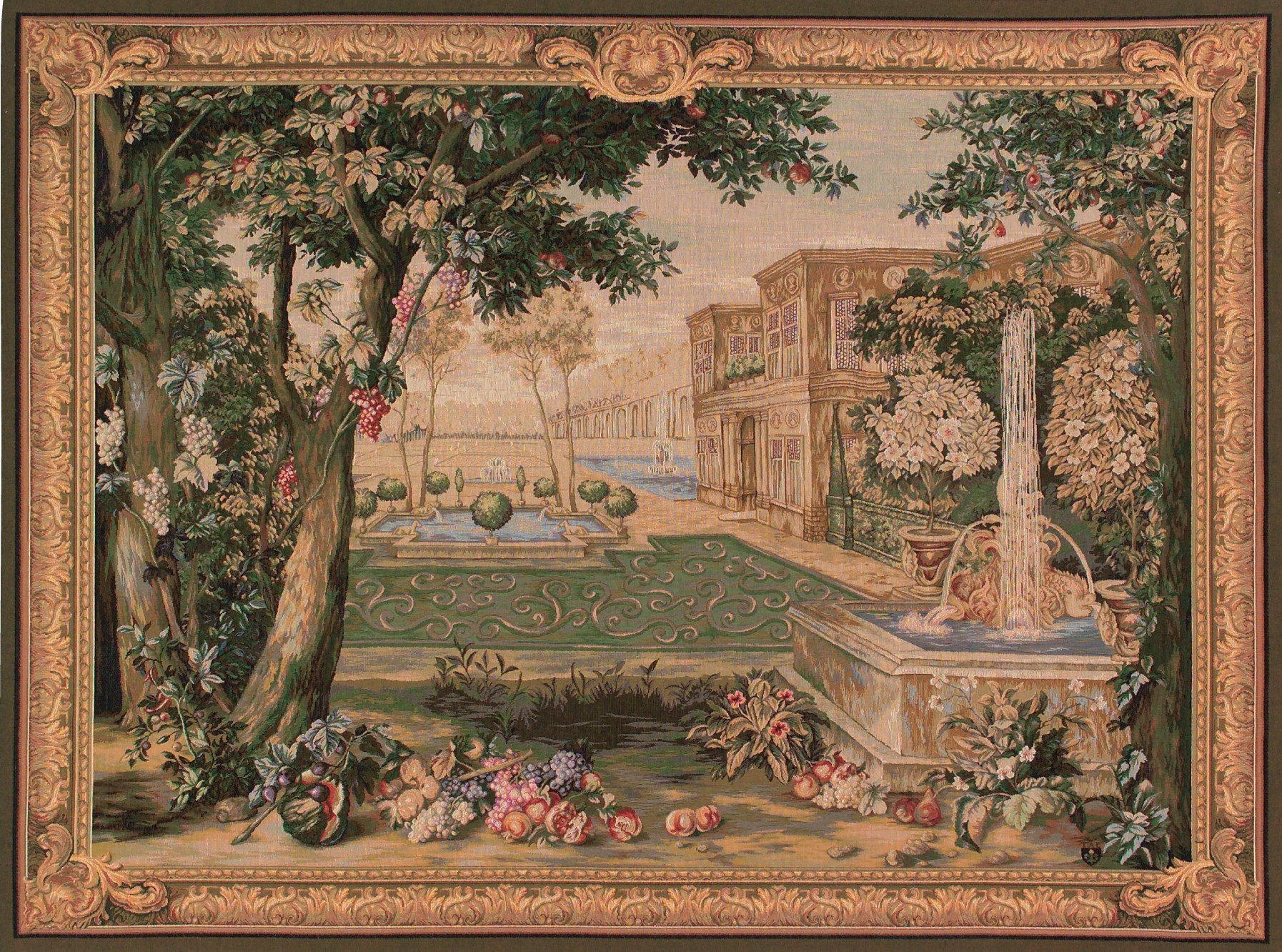 Tapeçaria fonte verdura