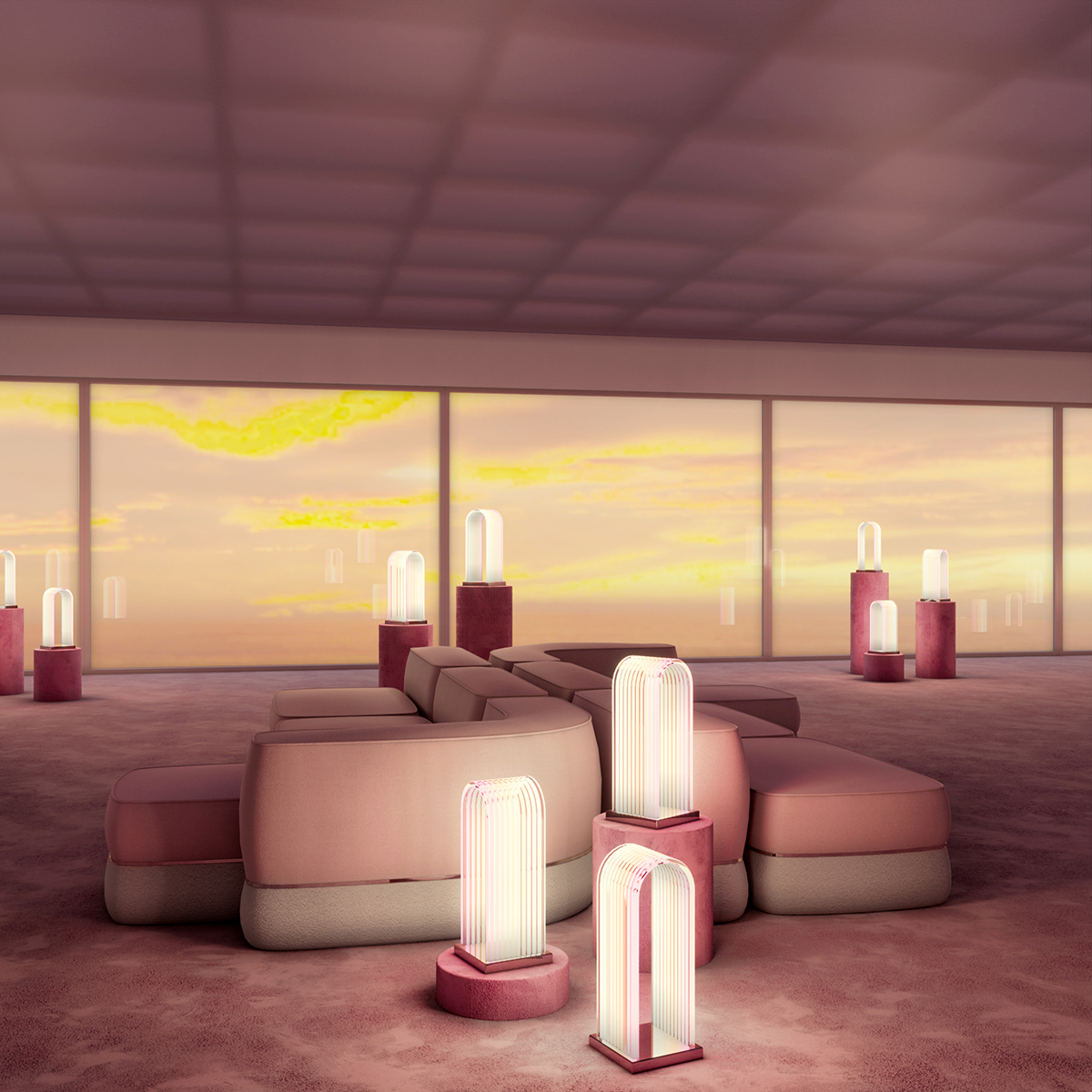 Candeeiro de mesa disco