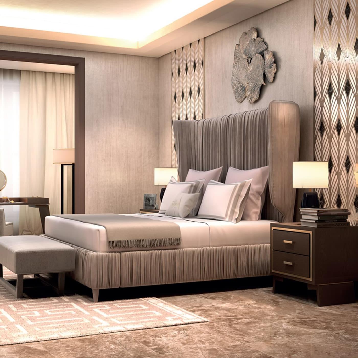 Mesa de Cabeceira Italiana em Madeira Hamptons | Configuração: 1 gaveta
