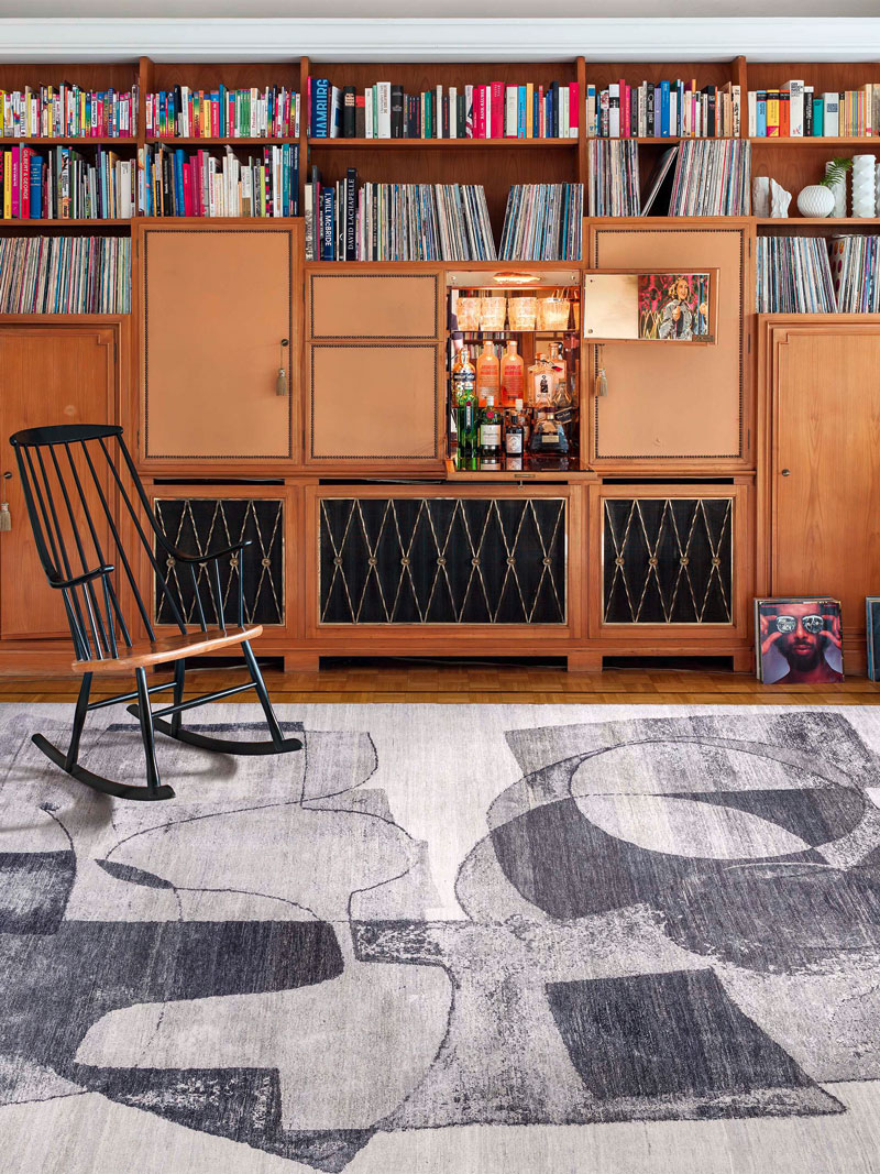 Tapete Preto e Branco Luxury Feito à Mão