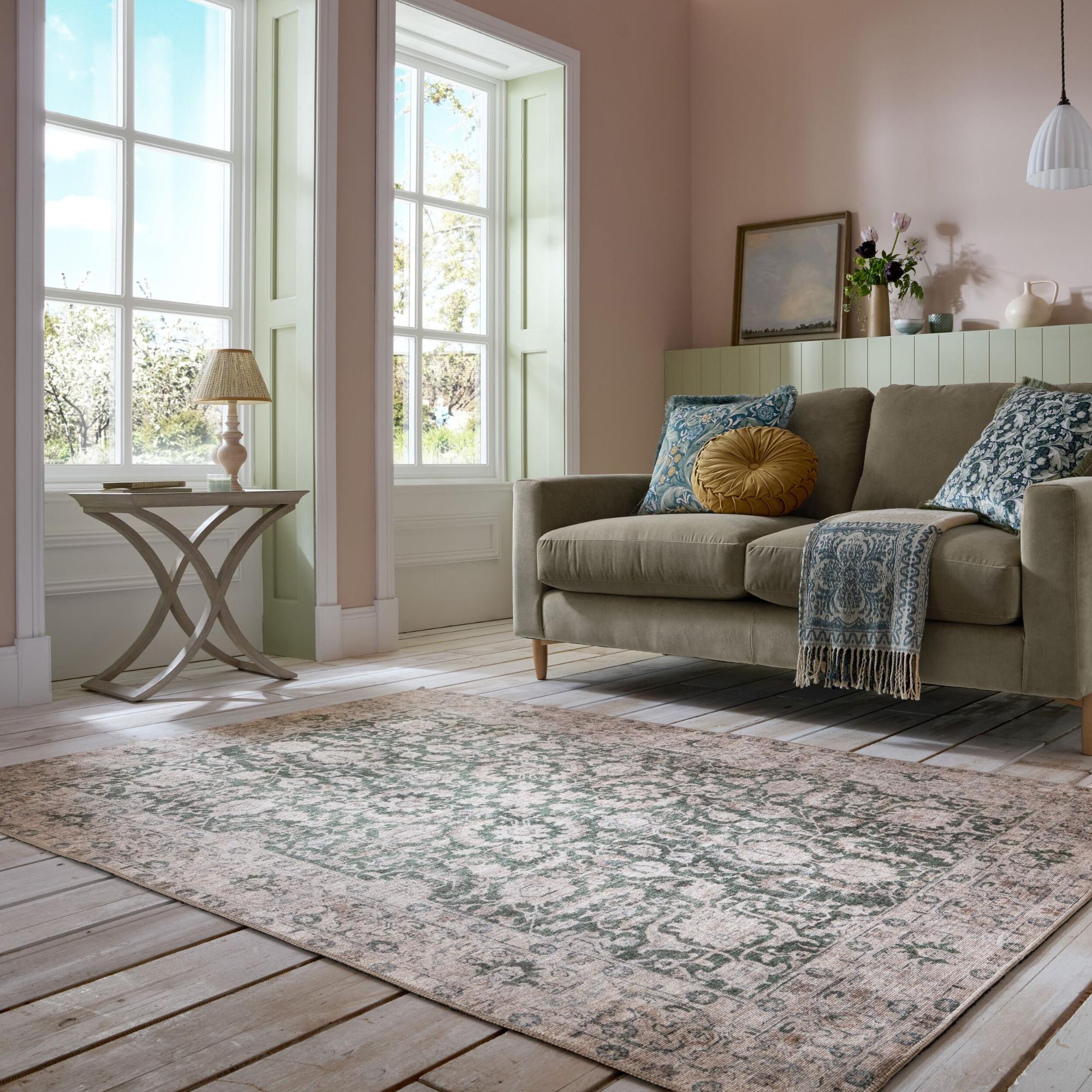 Tapete Floral Vintage Verde