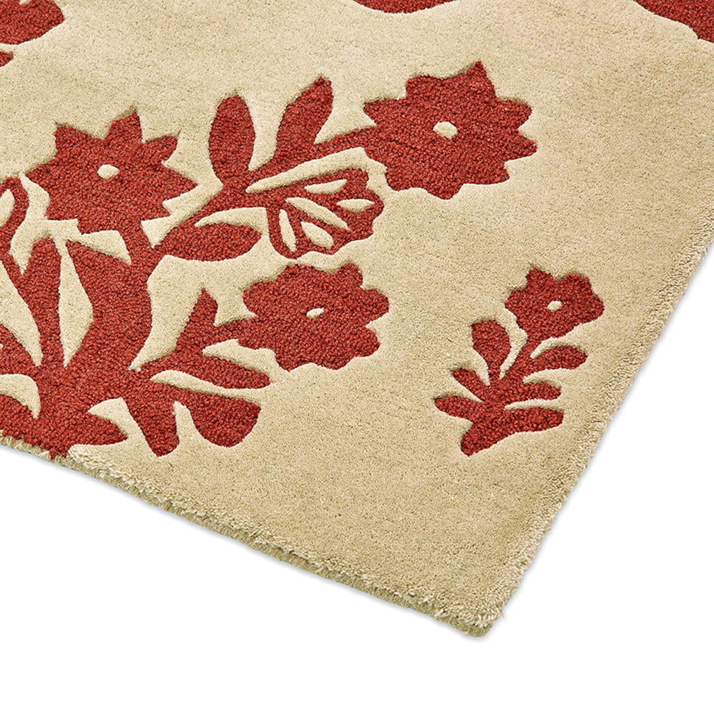 Tapete Woodland Glade Linho/Castanho Ferrugem | Tamanho: 140 × 200 cm