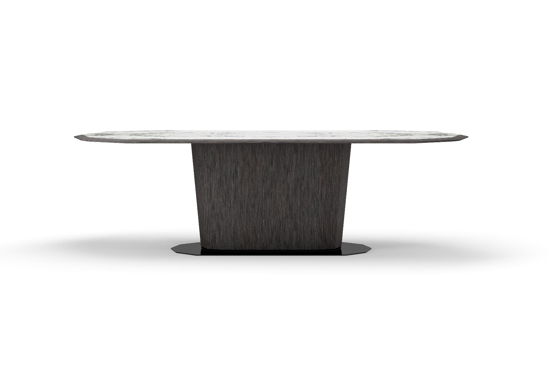 Mesa de Jantar Oval Mizar em Mármore