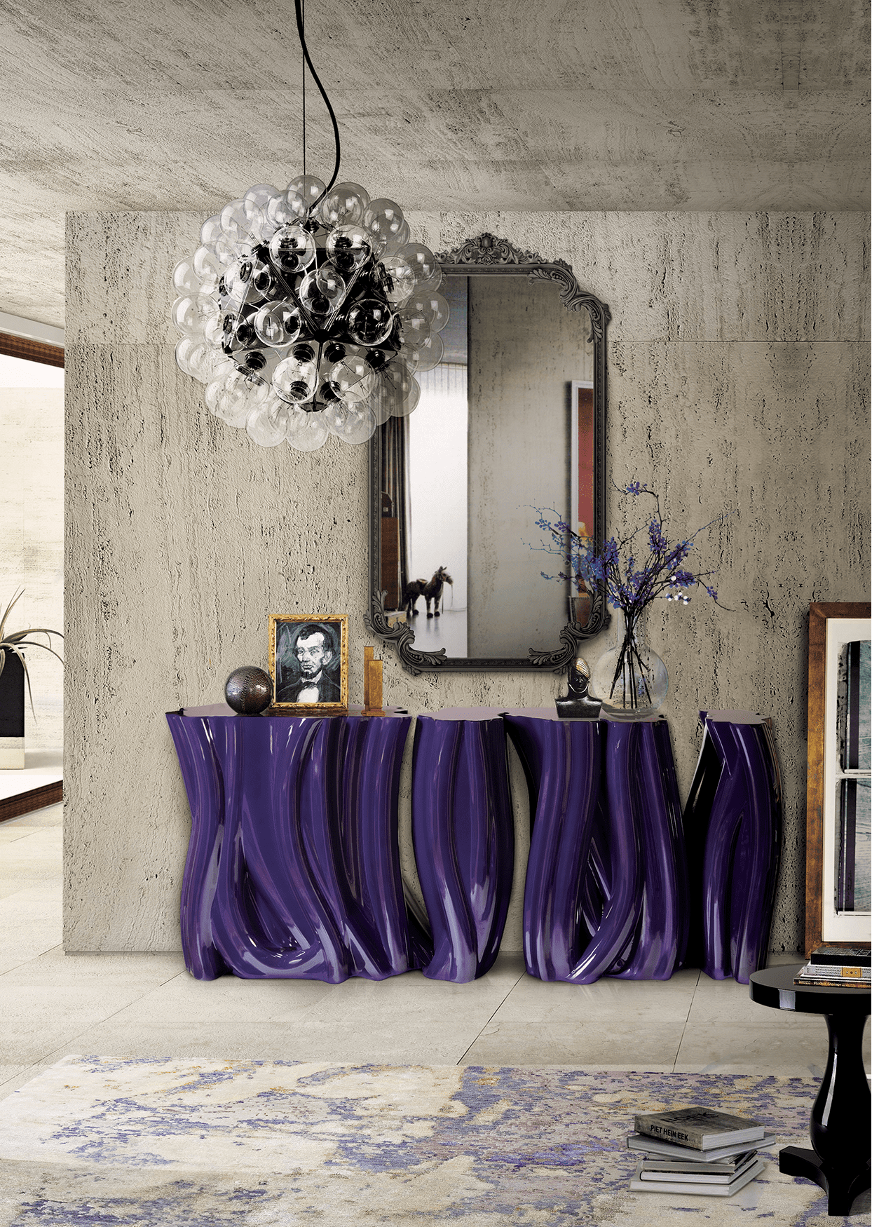 Aparador Monochrome roxo premium