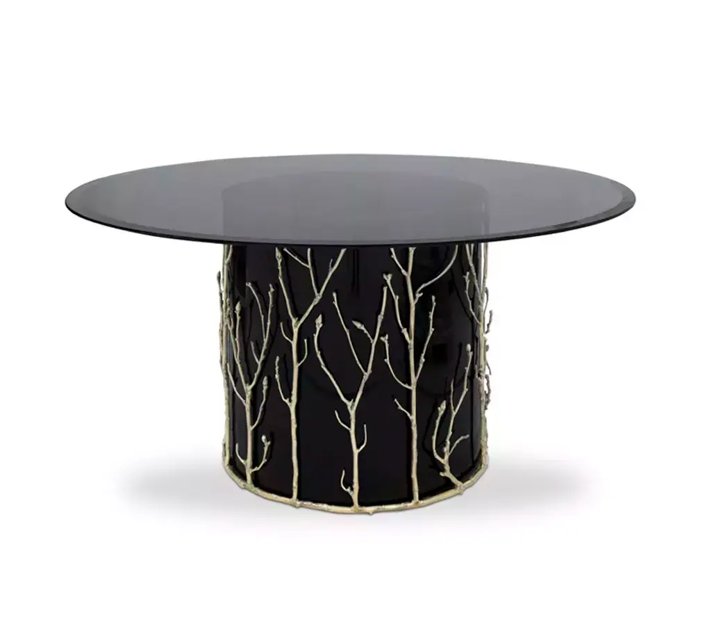 Mesa de Jantar Tampo Vidro Elowen