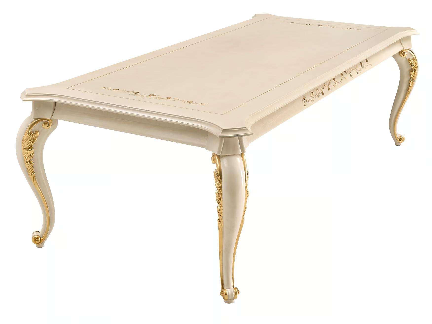 Mesa de Jantar Italiana Bege | Dimensões: L 250 × P 120 × A 80 cm