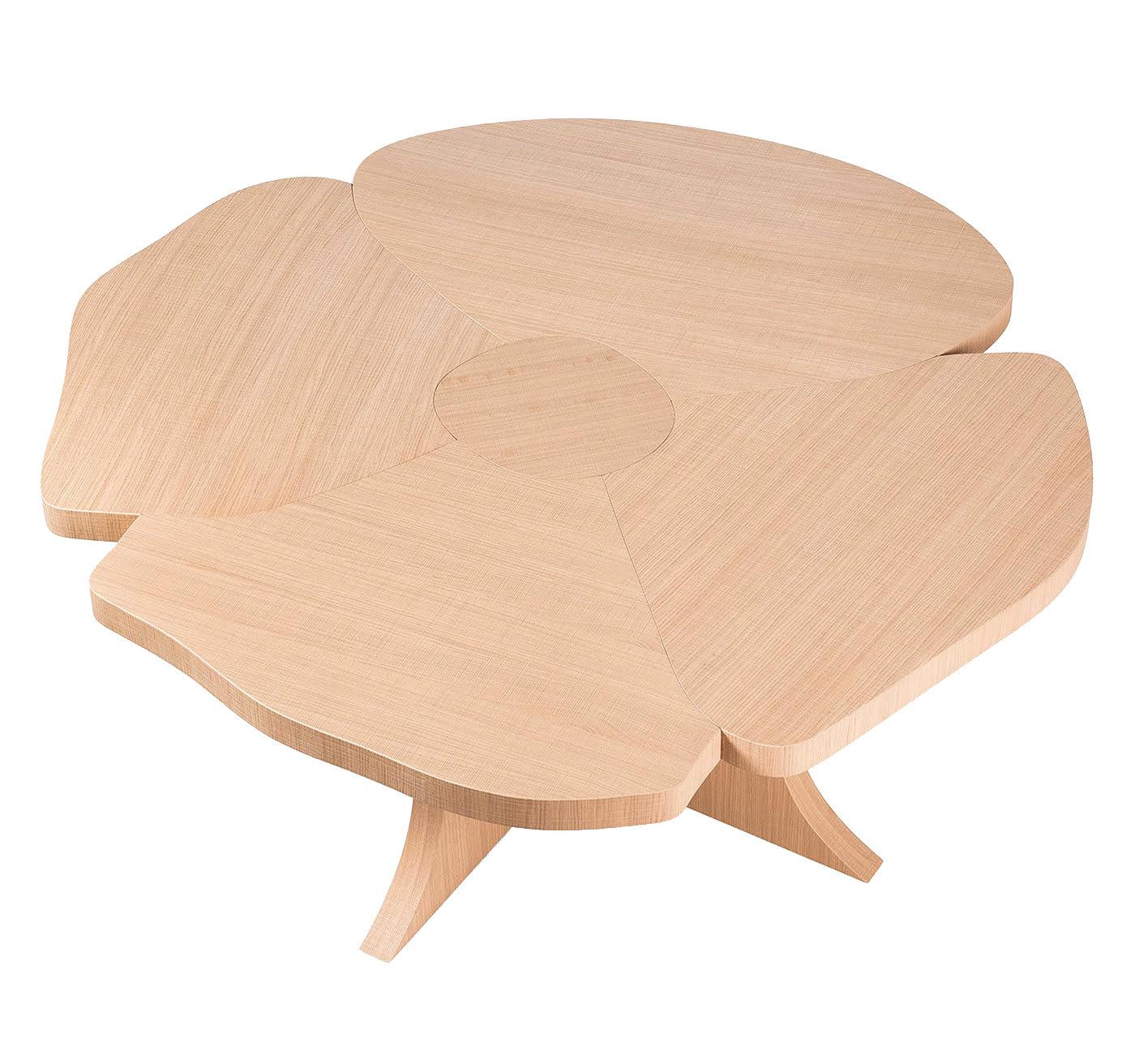 Mesa de Jantar Oval em Madeira Natural