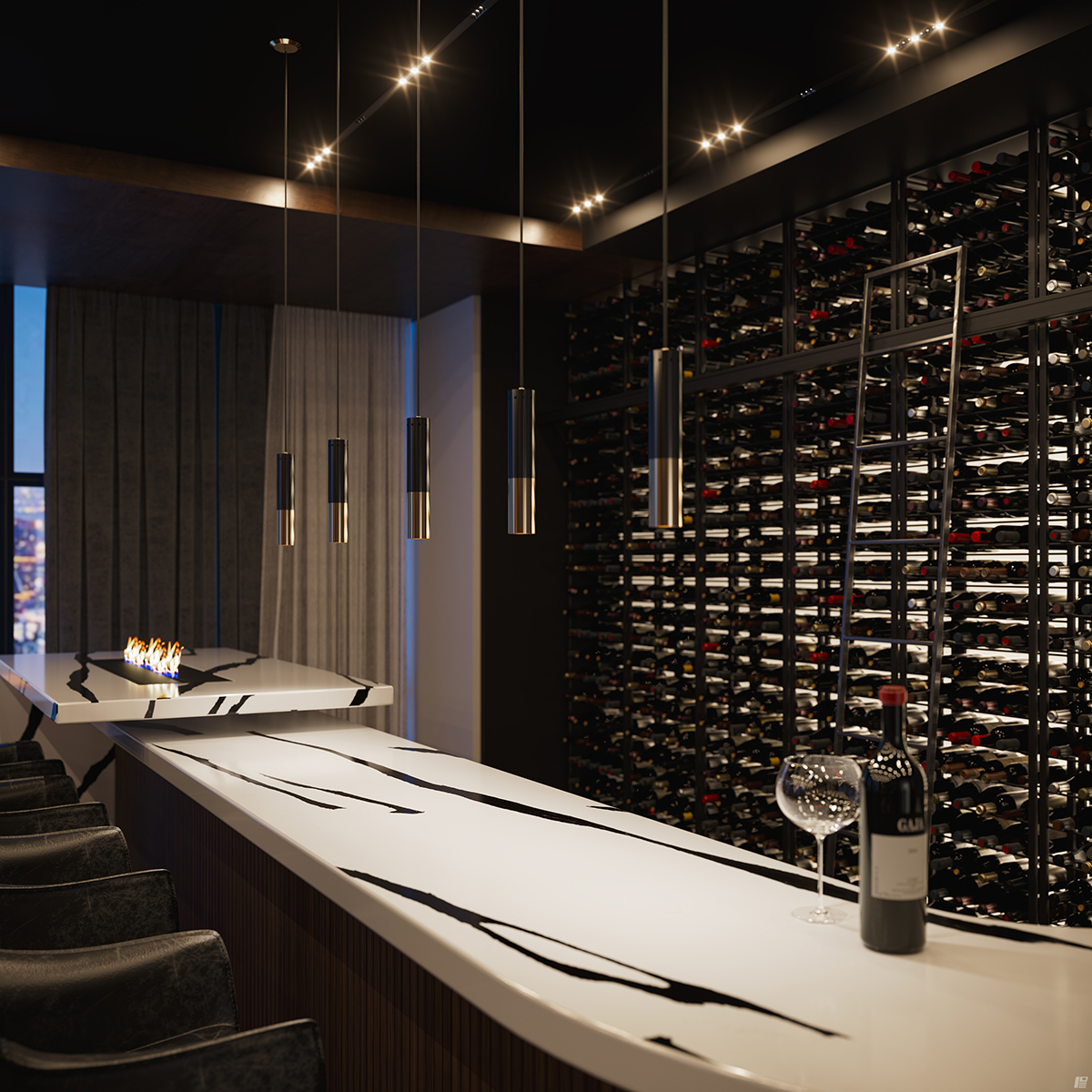 Candeeiro suspenso modernista - 6