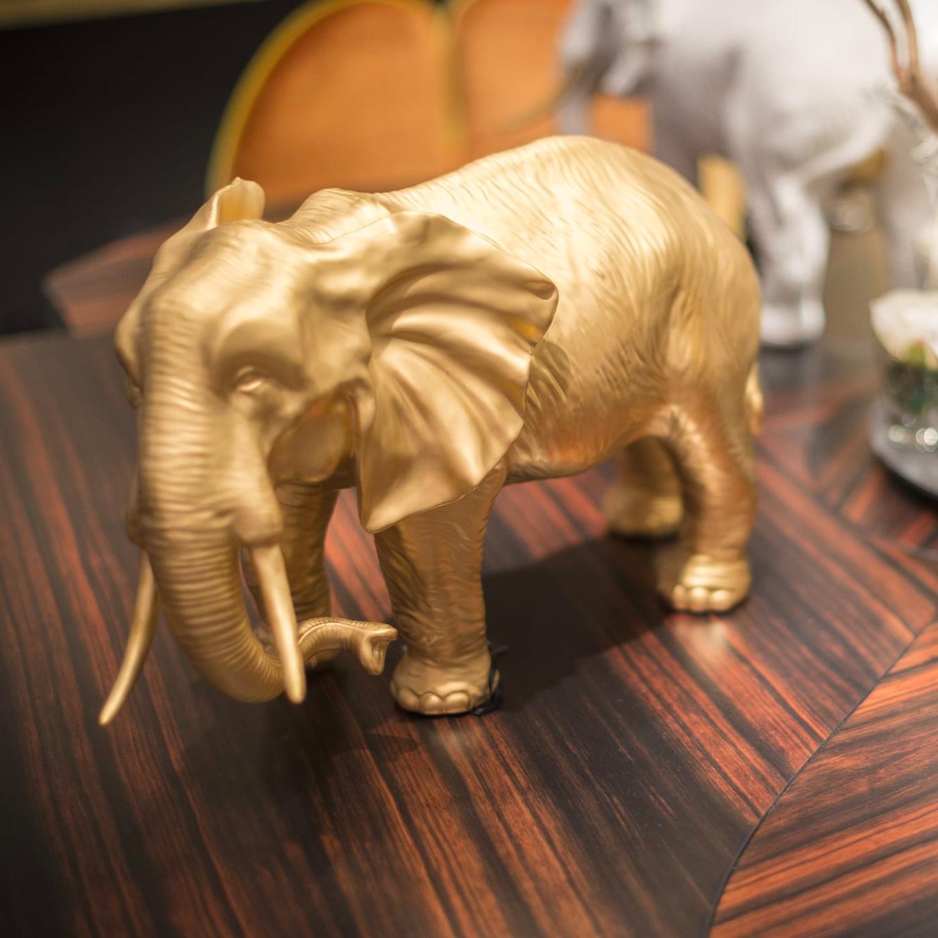 Escultura Elefante Dourado