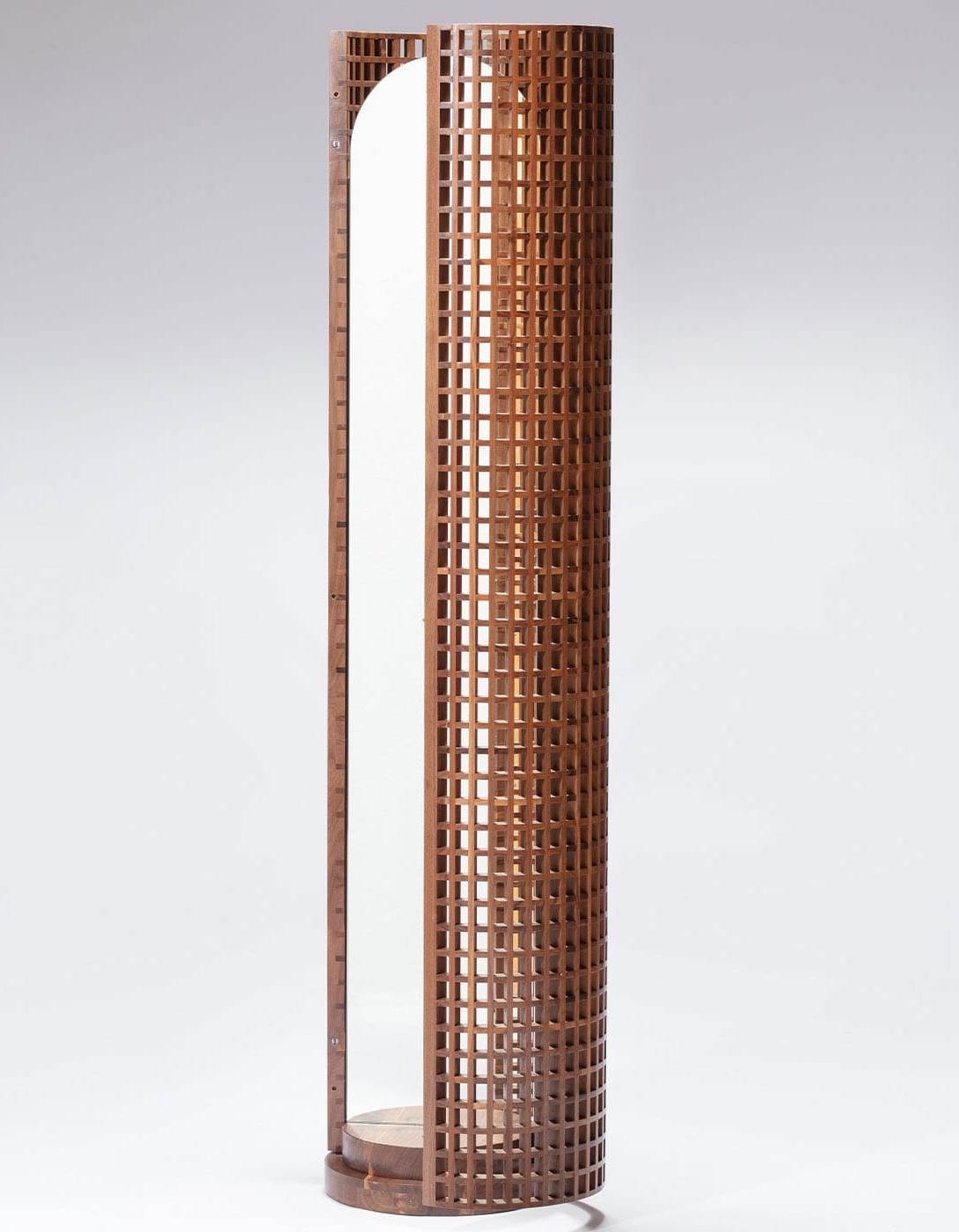 Espelho de chão madeira artesanal