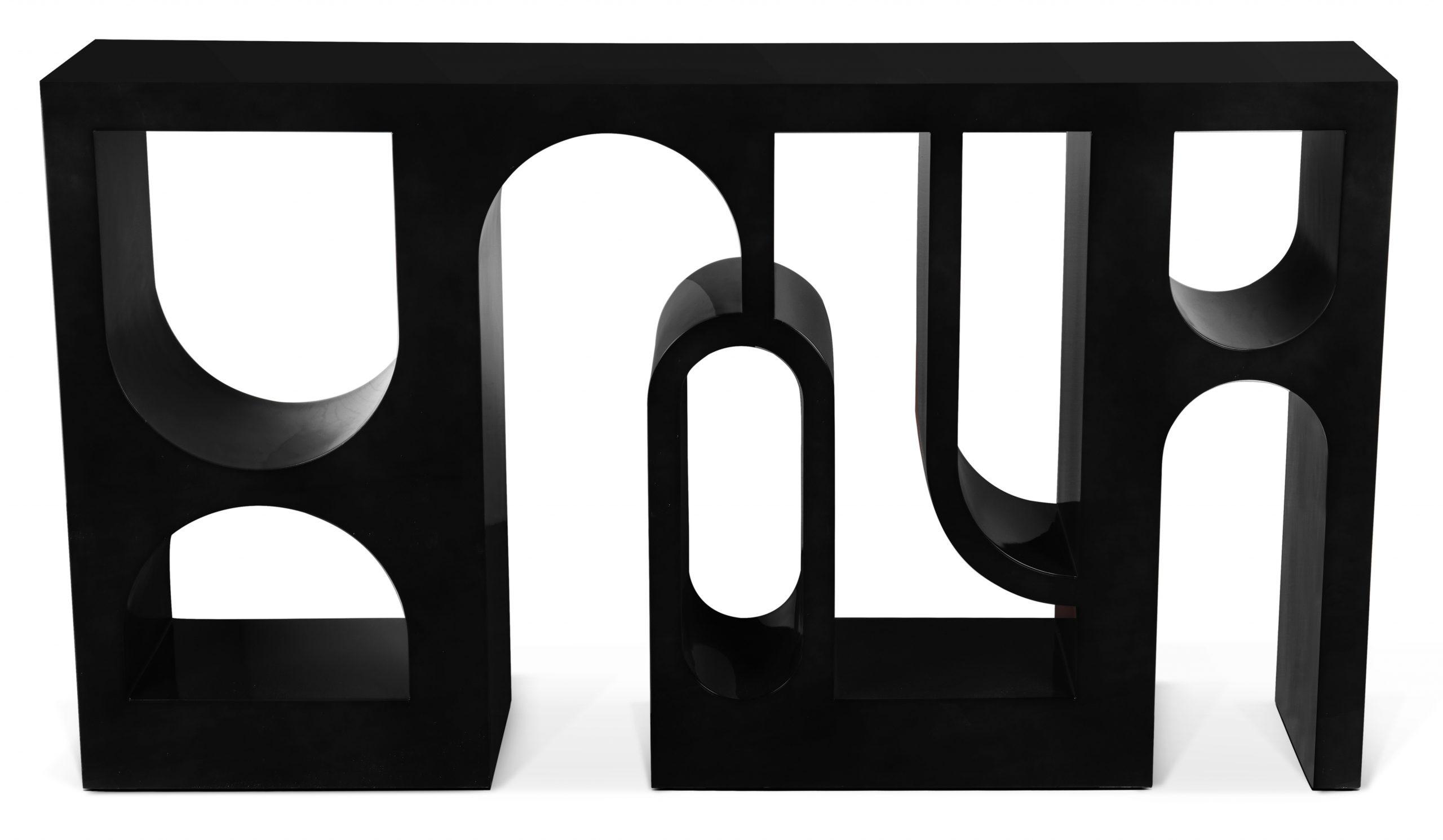 Consola Premium Preta Brilhante