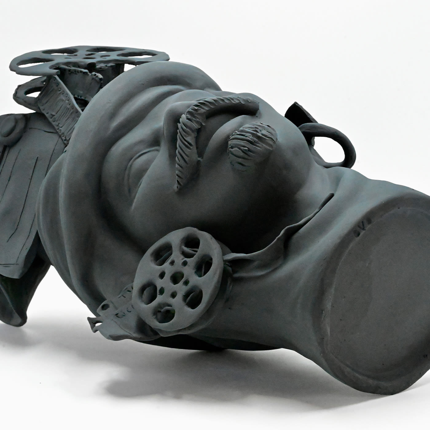 Escultura Moor's Head cinzenta mate