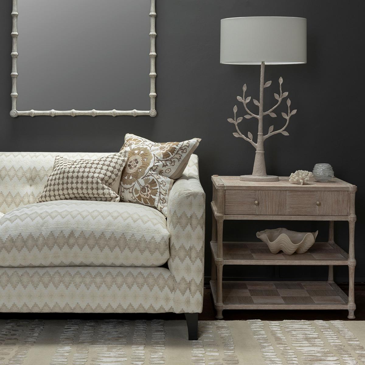 Mesa Lateral com Gaveta Bywater Washed Acacia