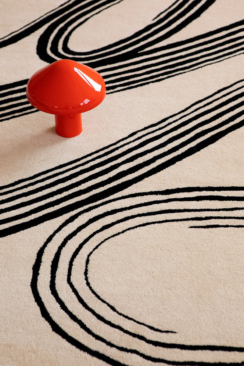 Tapete Decor Flow Areia Suave Tufted à Mão | Tamanho: 140 × 200 cm