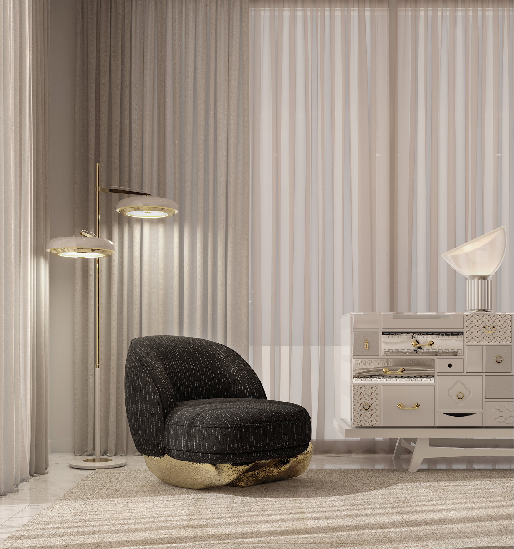 Poltrona Preta Angora II