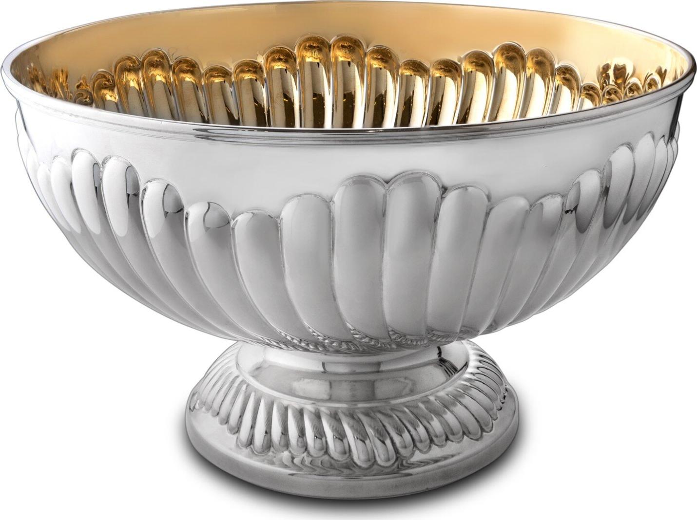 Taça Redonda Prateada/Dourada