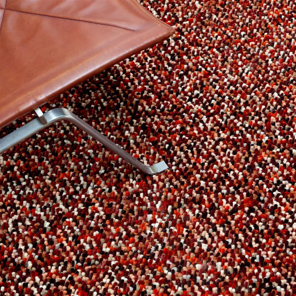 Tapete Shag Feltrado Pop-Art Vermelho