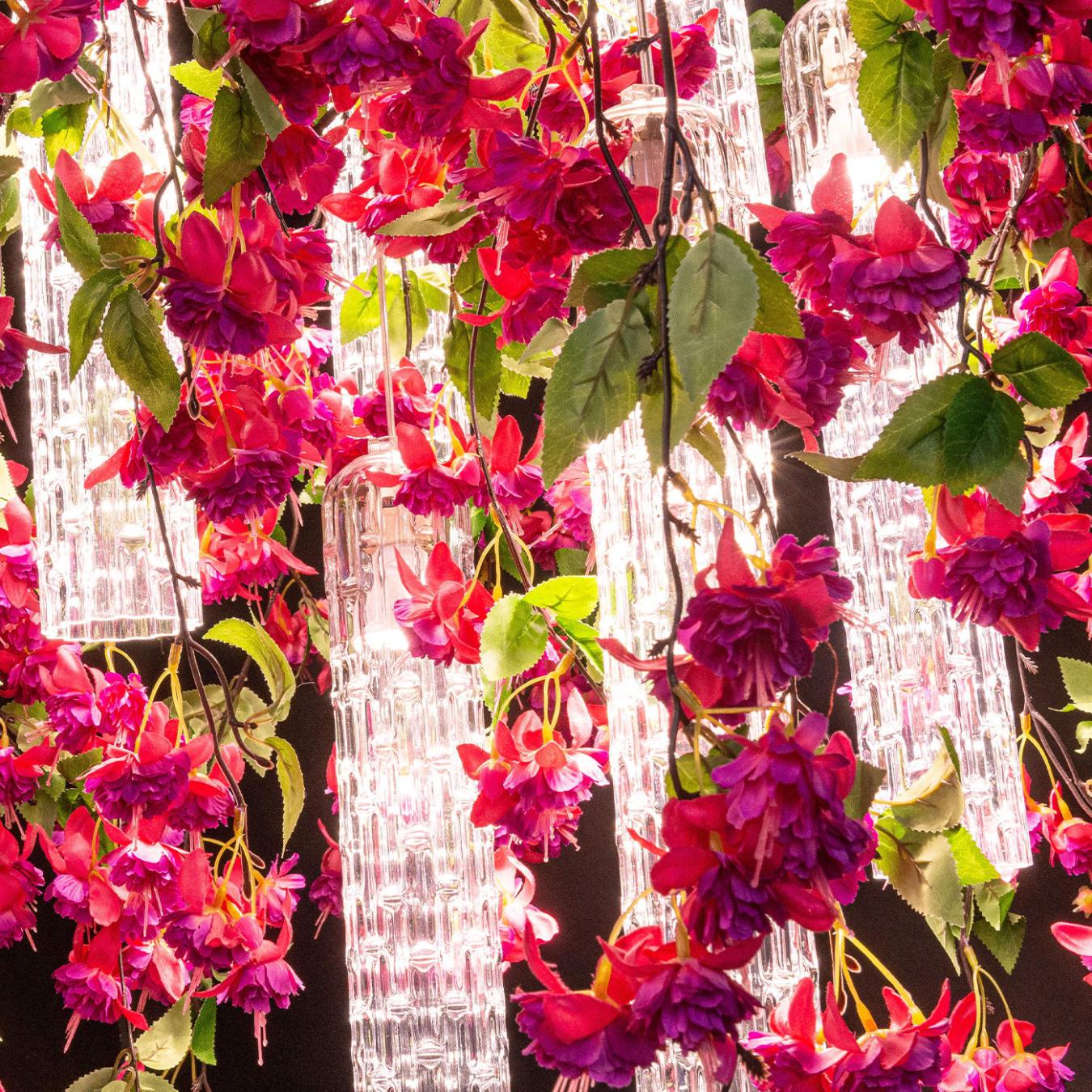 Lustre Quadrado Pink Cascade