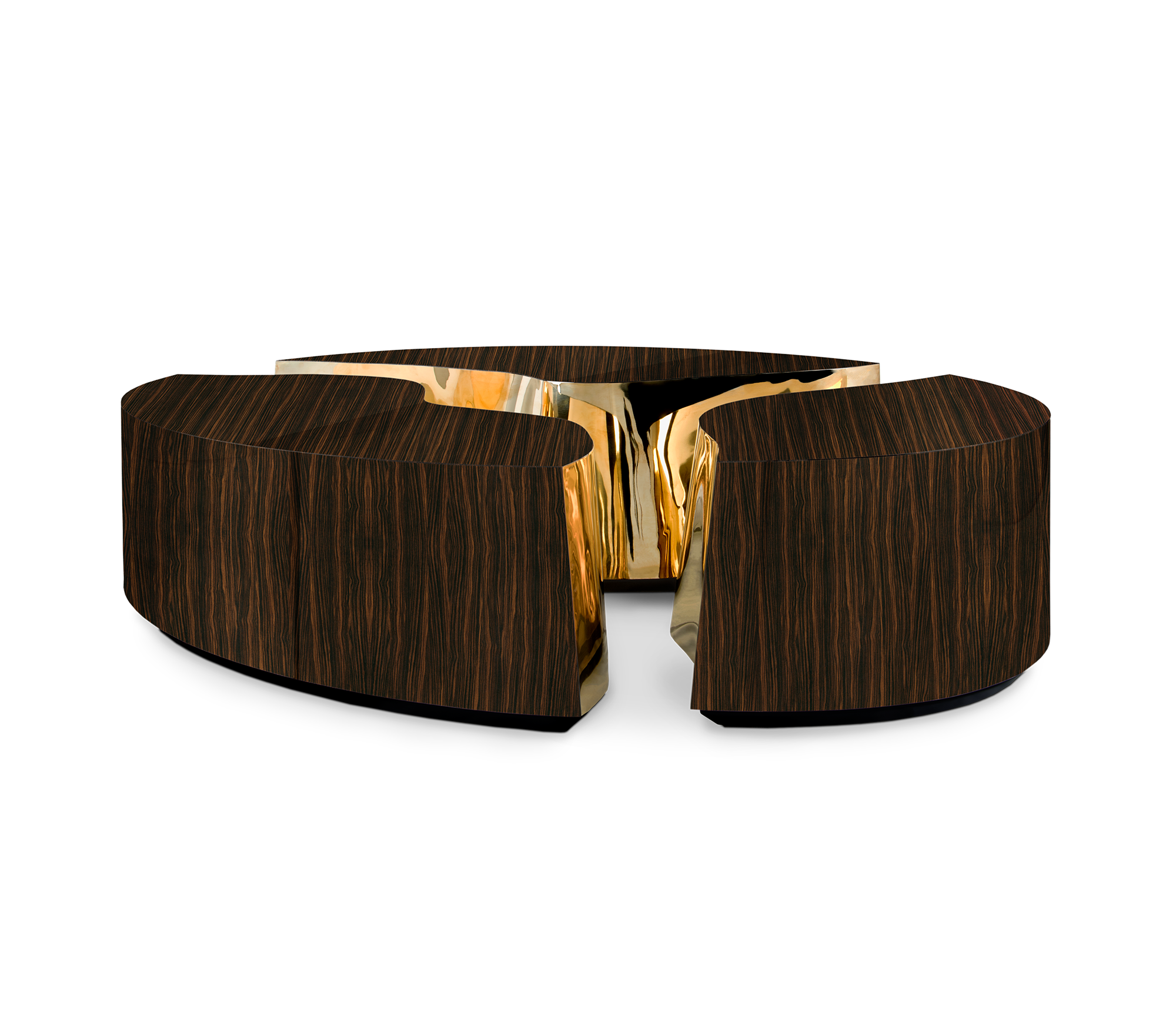 Mesa de Centro Oval Ébano Fissure