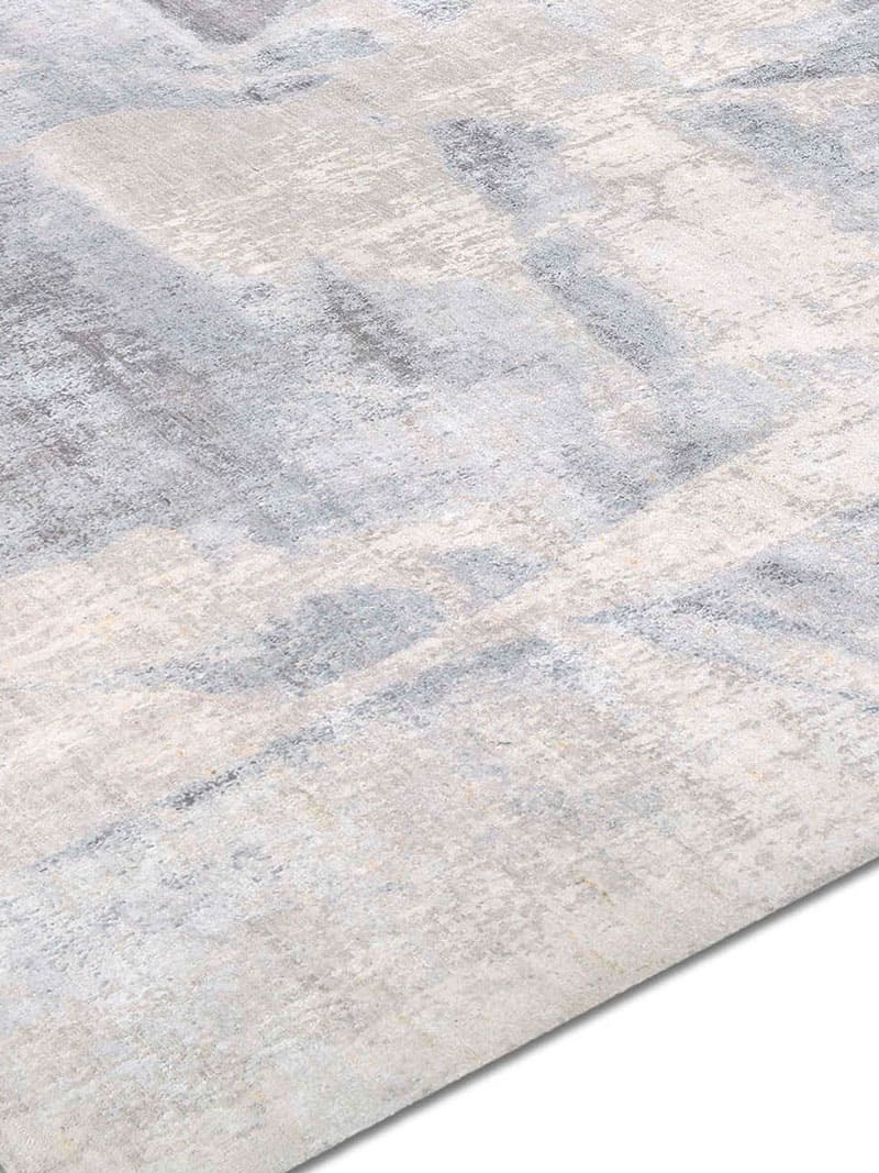 Tapete Cinzento / Marfim Feito à Mão | Tamanho: 250 × 300 cm