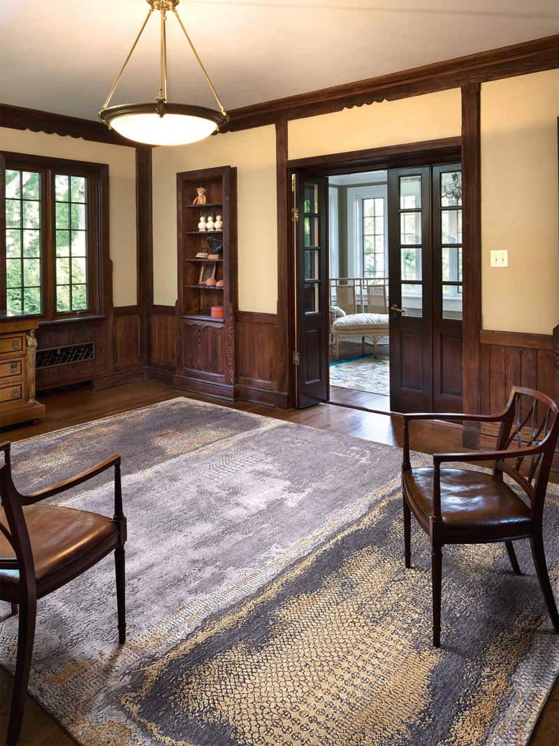 Tapete Gold Silver Tecido à Mão