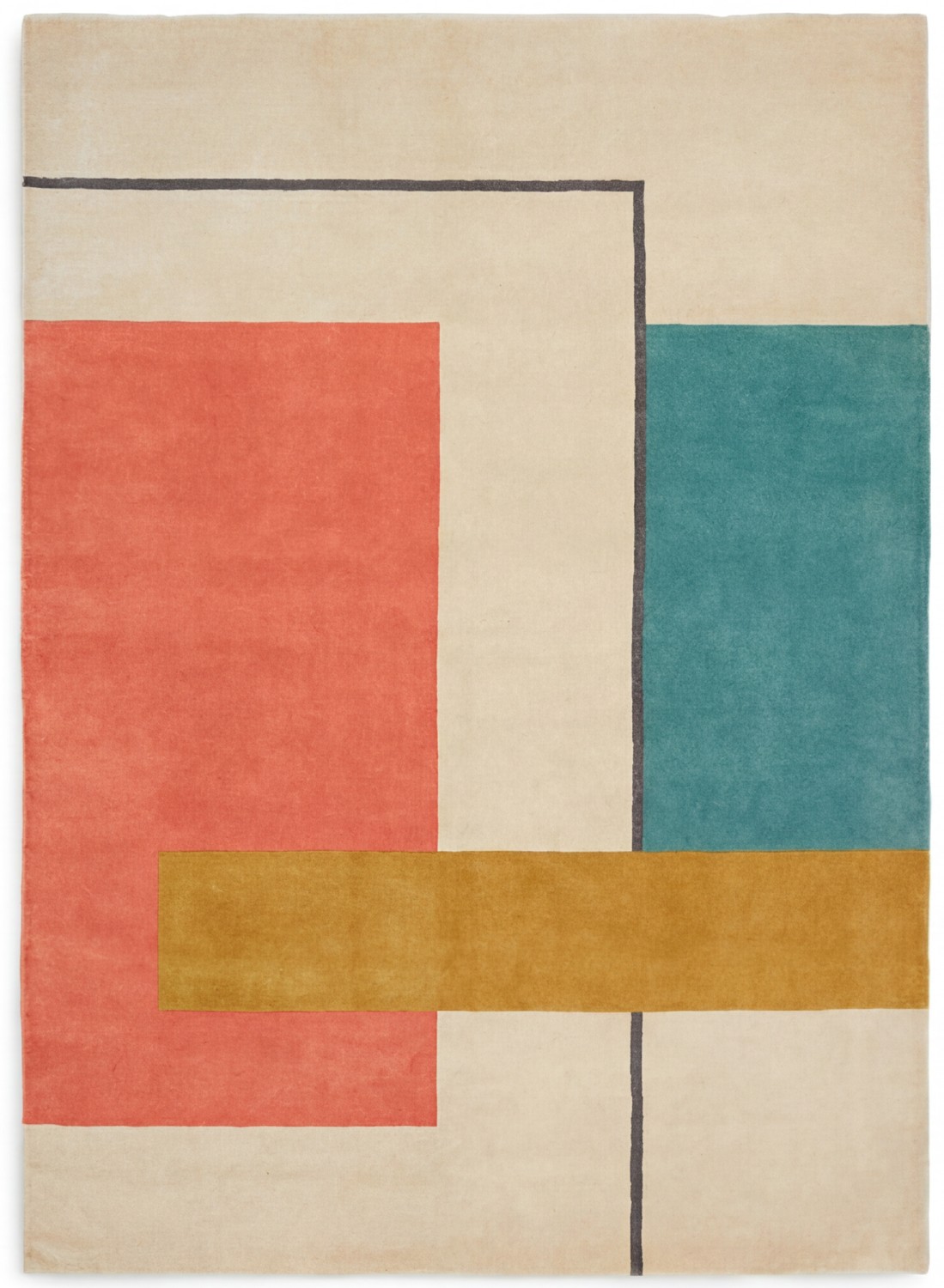 Tapete Framed Blocks Coral